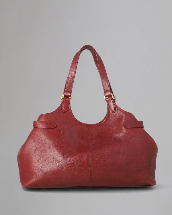 Mulberry bag red discount leather