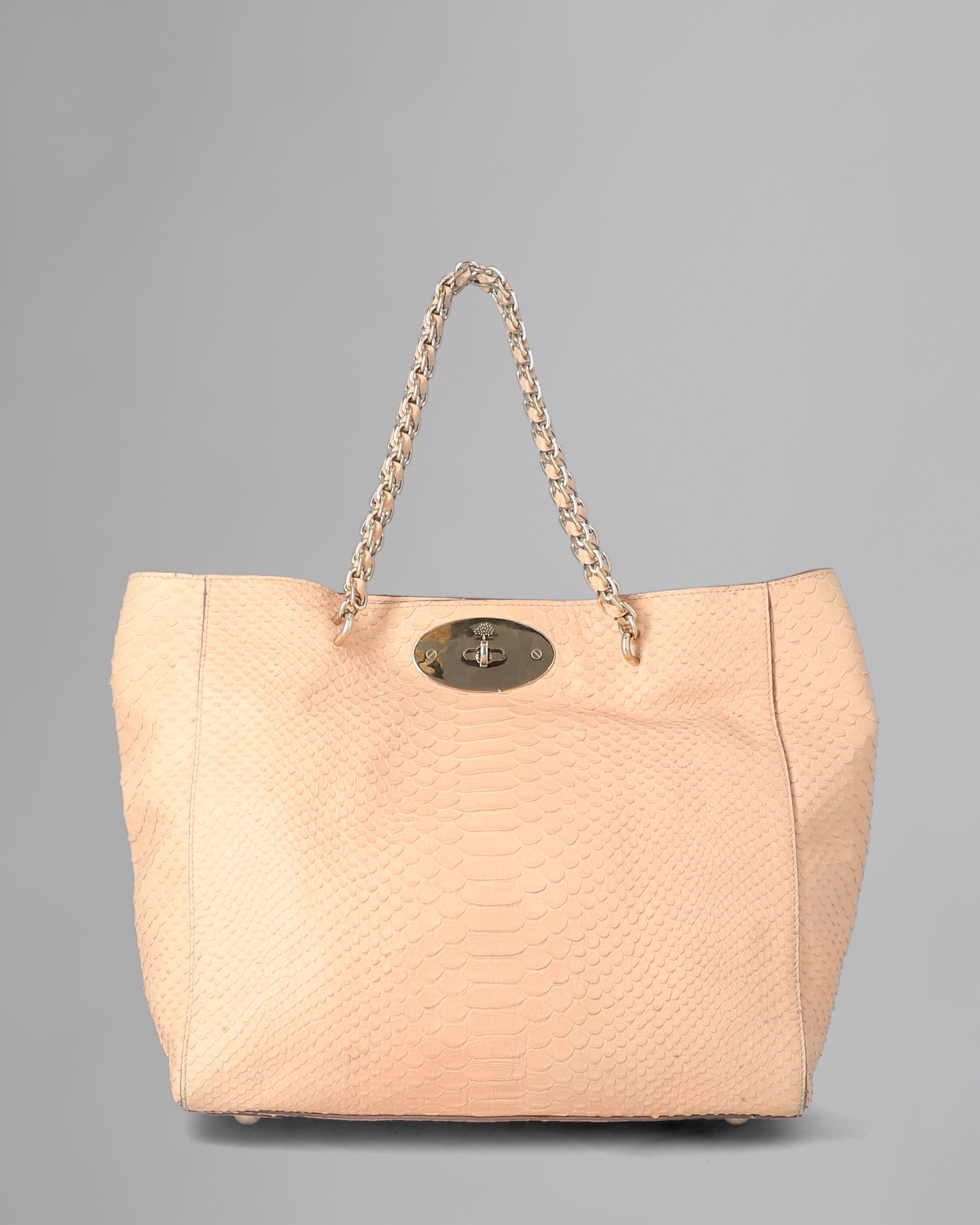 Cecily Tote Pre Loved Nude Silky Calf Pre Loved Bags Mulberry