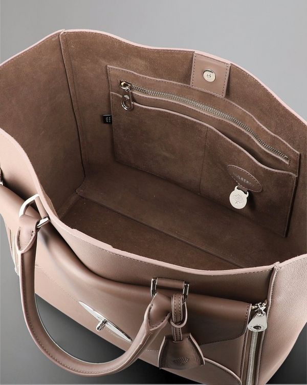 Willow Tote Pre Loved Taupe Silky Classic Calf Pre Loved Bags Mulberry