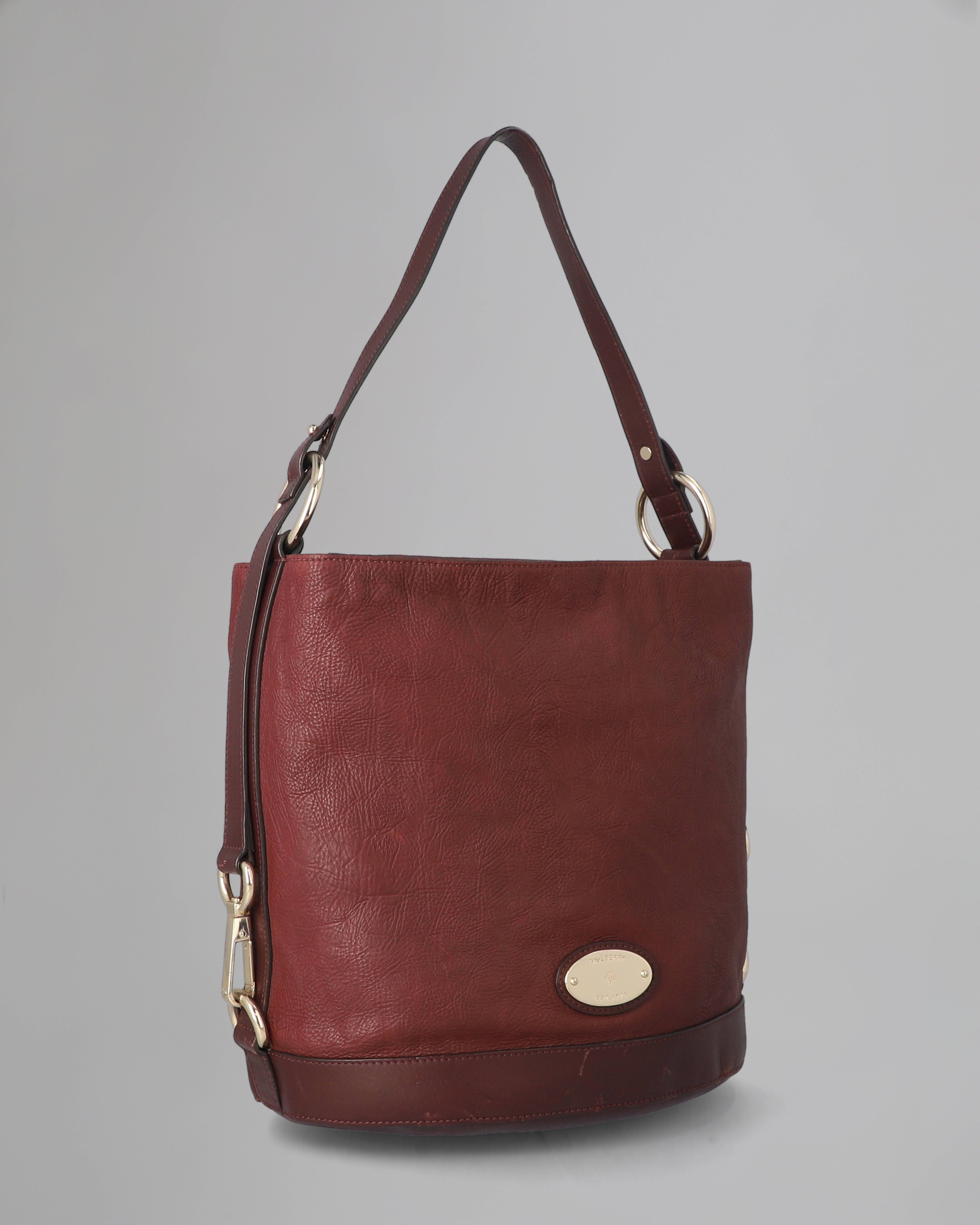 Mulberry bucket cheap bag oxblood