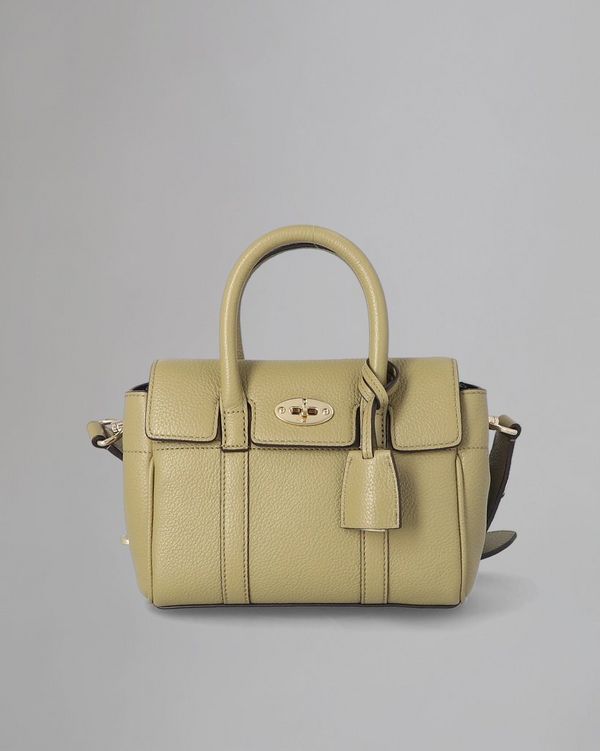 Beige bayswater pebbled leather bag sale