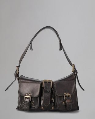 Blenheim Pre Loved Black Bovine Leather Pre Loved Bags Mulberry