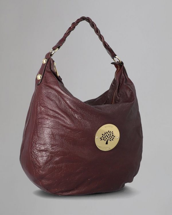 Daria Medium Hobo Pre Loved Oxblood Soft Leather Pre Loved Bags Mulberry