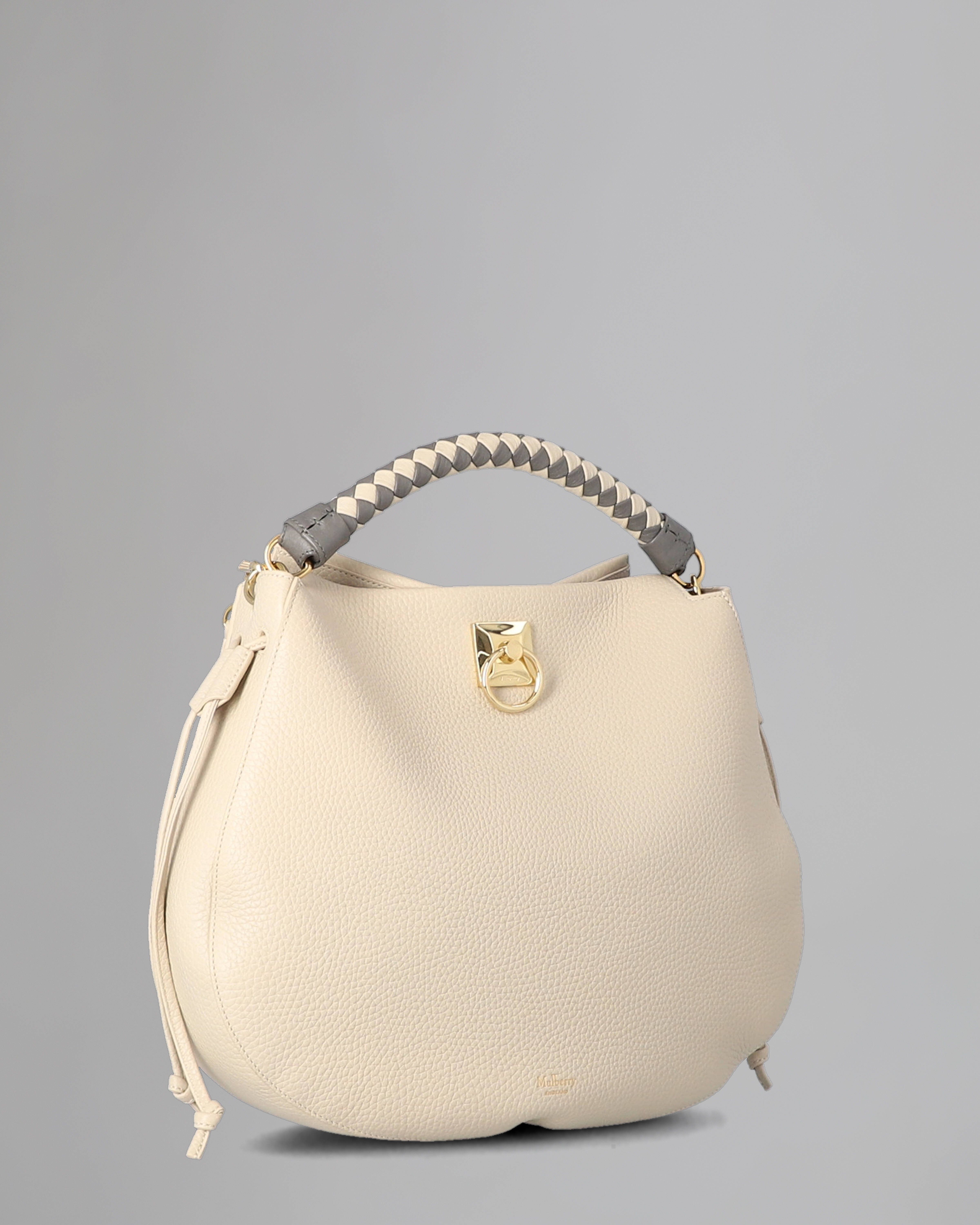 Iris Hobo Pre Loved Chalk Heavy Grain Pre Loved Bags Mulberry