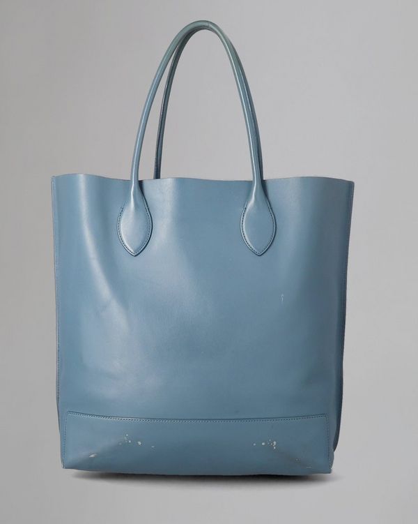 Blossom Tote | Pre-Loved | Steel Blue Calf Nappa | Pre-Loved Bags ...