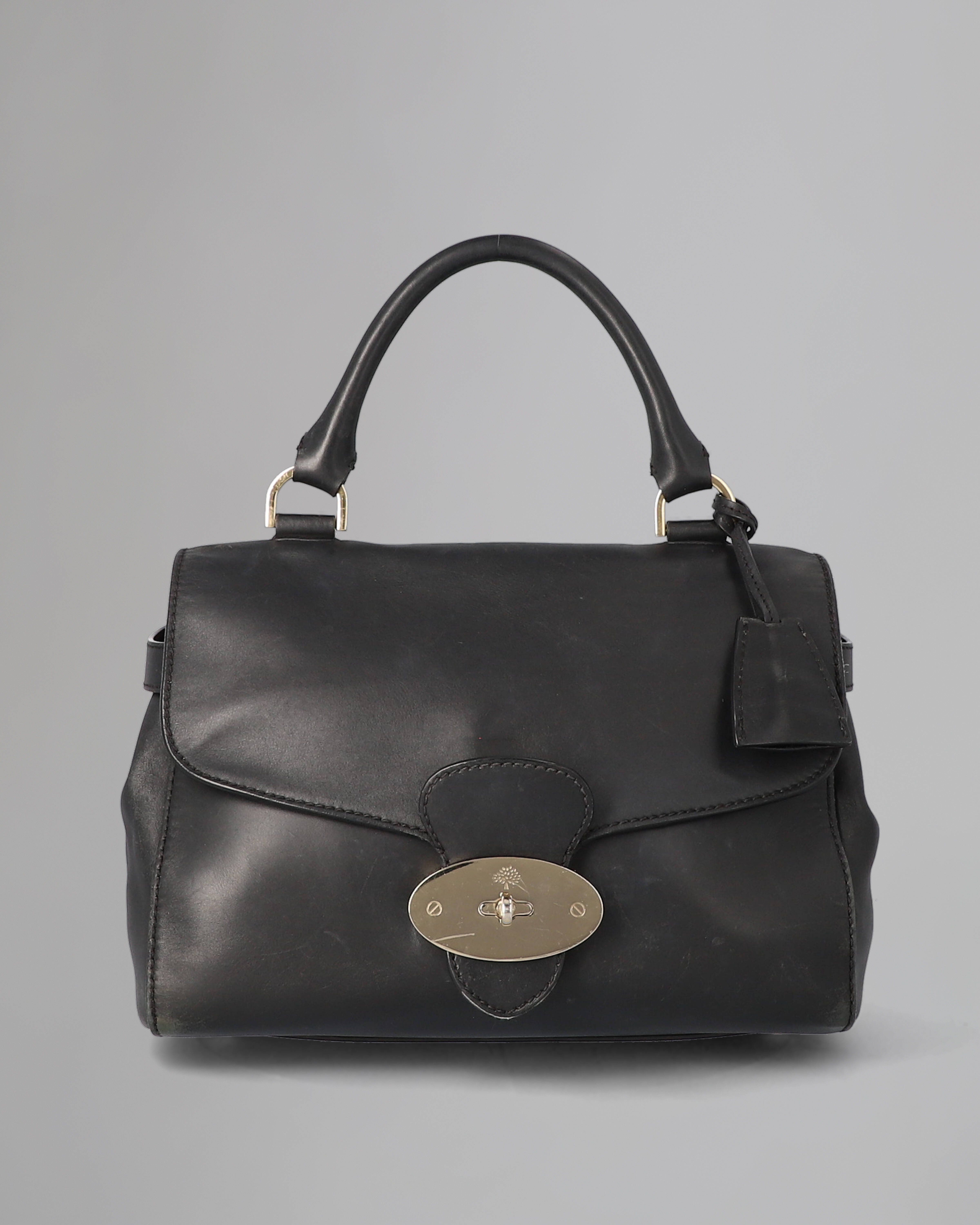 Primrose | Pre-Loved | Black Polished Calf | Pre-Loved Bags | Mulberry