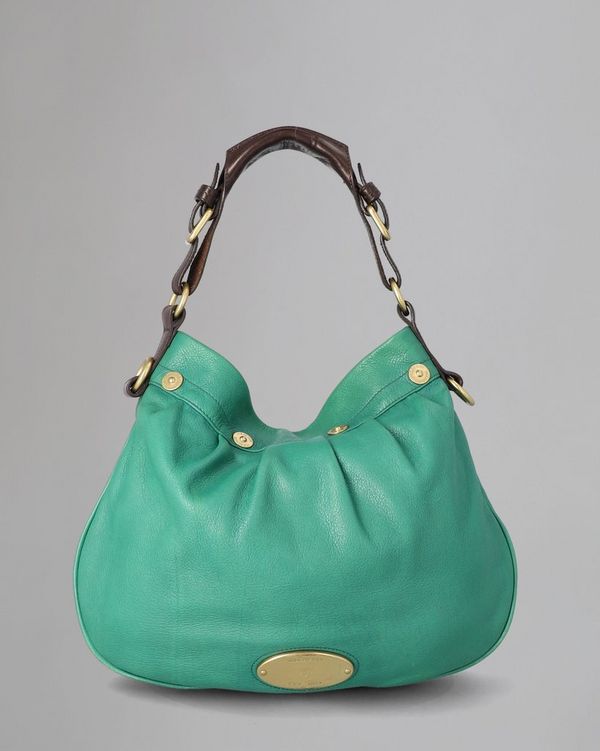 Medium Mitzy Hobo Pre Loved Emerald Pebbled Pre Loved Bags Mulberry