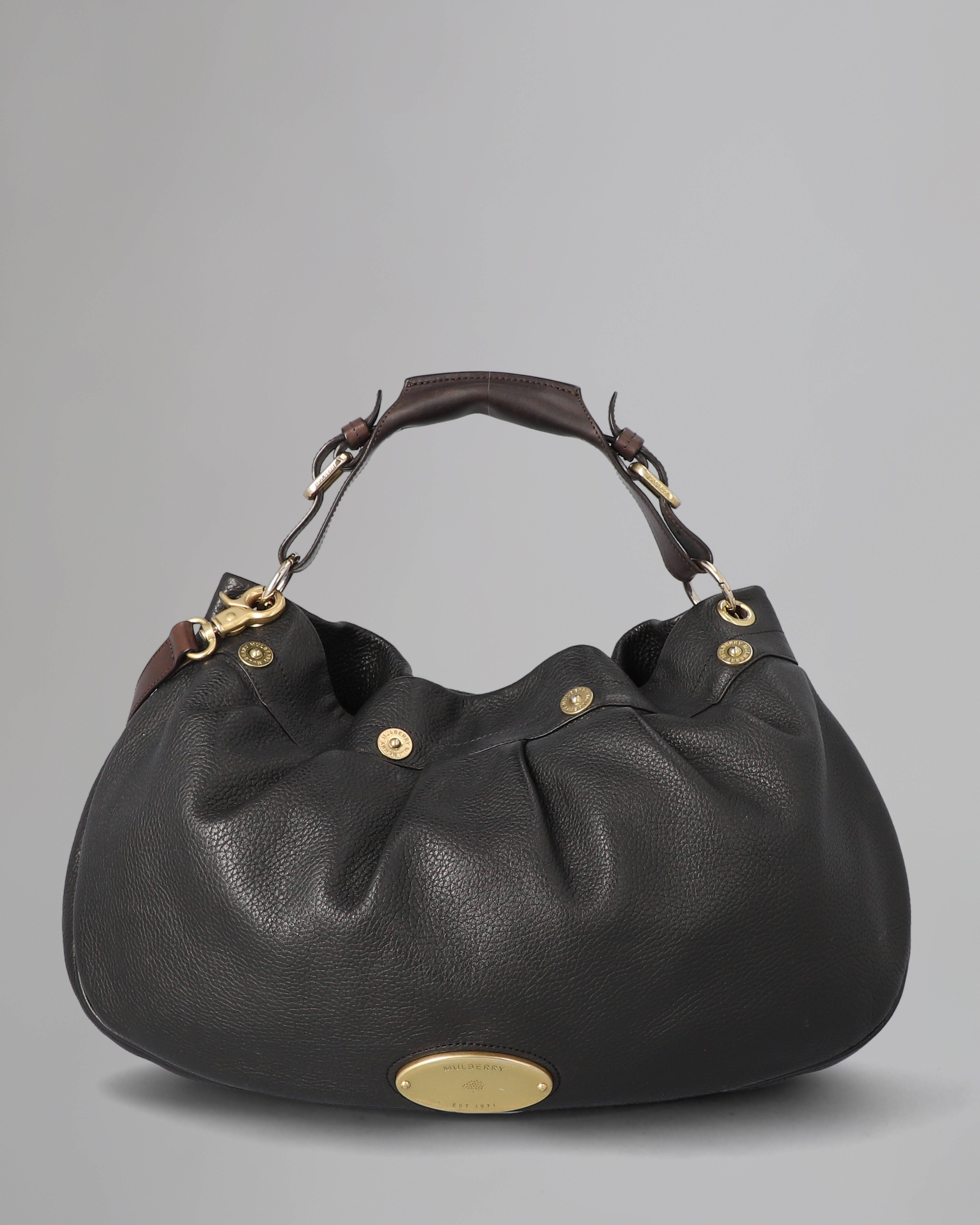 Mitzy East West Hobo Pre Loved Black Pebbled Pre Loved Bags Mulberry