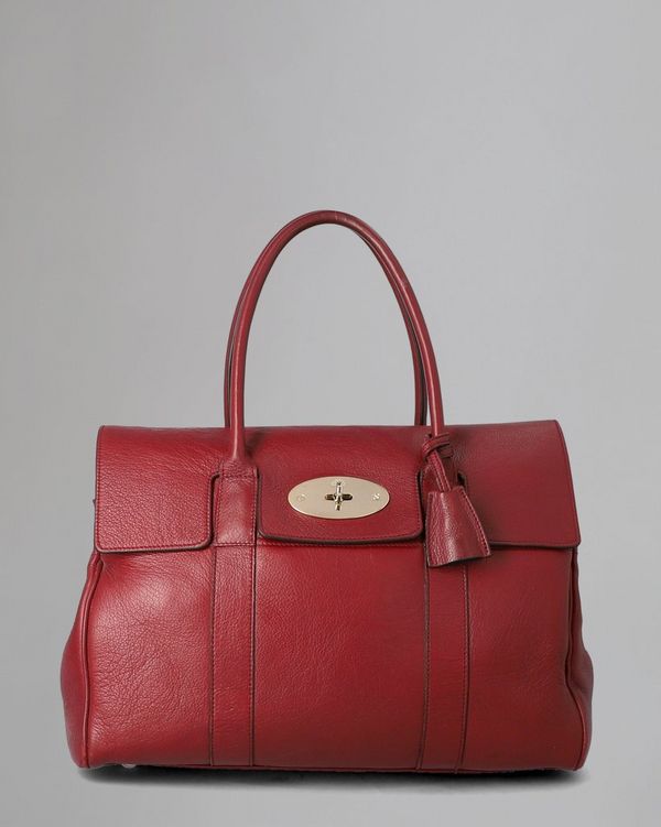 Mulberry | Bayswater | Pre-Loved | Crimson High Shine Calf | Pre