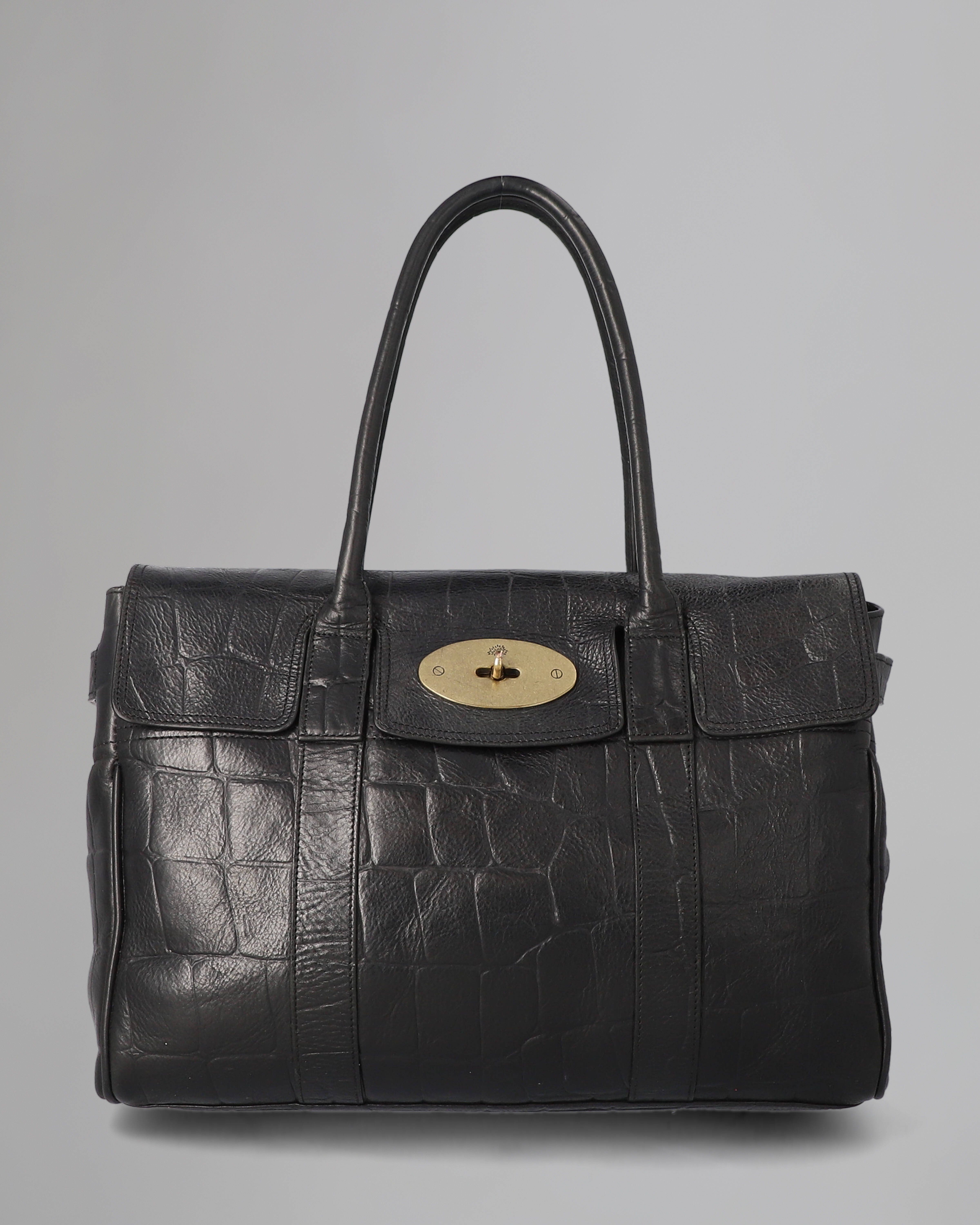 【関税&送料込】Mulberry Bags Black Mulberry Islington Leather Tote Bag | Black | FARFETCH