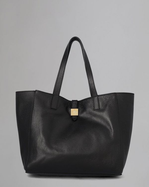 Tessie Tote Pre Loved Black Classic Grain Pre Loved Bags Mulberry