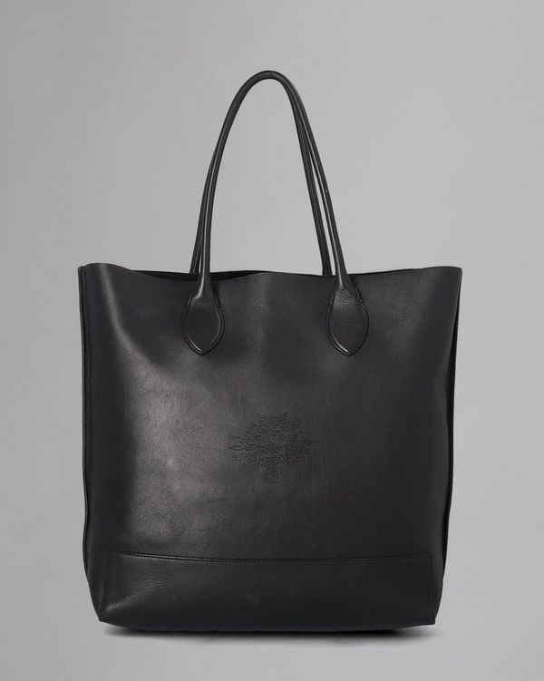 Blossom Tote Pre Loved Black Calf Nappa Pre Loved What s New Mulberry