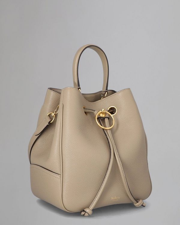 Hampstead Pre Loved Solid Grey Small Classic Grain Pre Loved Bags Mulberry