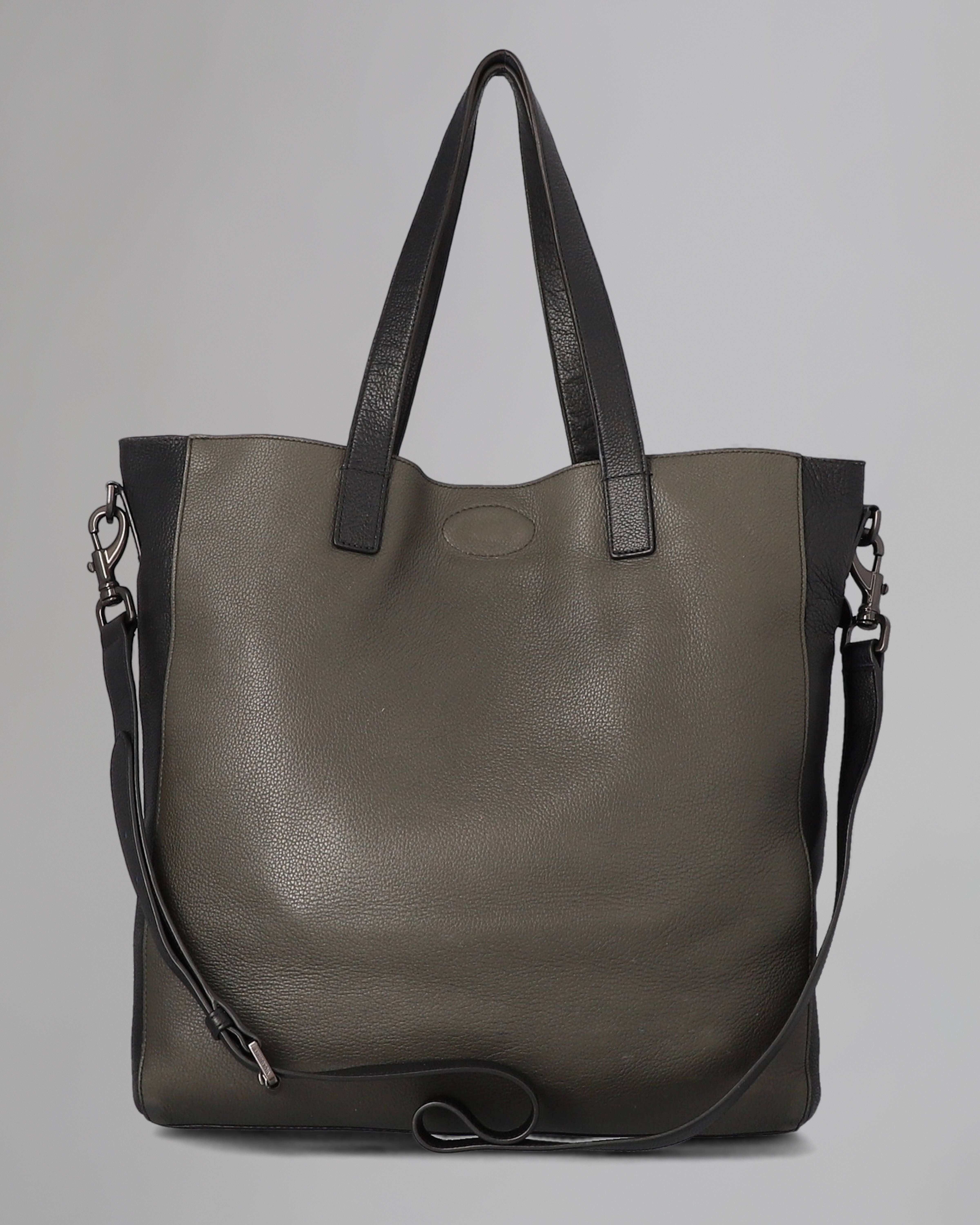 Brynmore Tote Pre Loved Khaki Midnight Soft Grain Leather Pre Loved Bags Mulberry