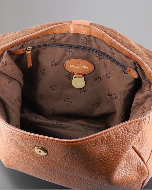 Mulberry | Effie Satchel | Pre-Loved | Oak Spongy Pebbled | Pre