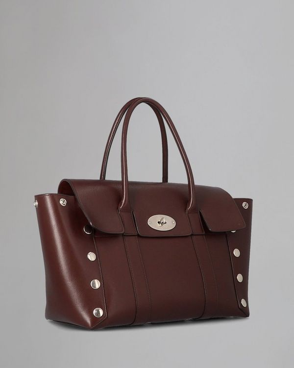 Mulberry | Bayswater with Studs | Pre-Loved | Oxblood Smooth Mulberry | Bayswater with Studs | Pre-Loved | Oxblood Smooth