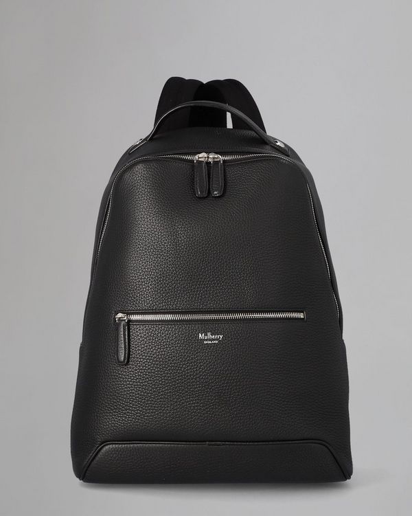 Mulberry Logo Backpack Mulberry | Farringdon Backpack | Black Small Pebble Grain  main image 3