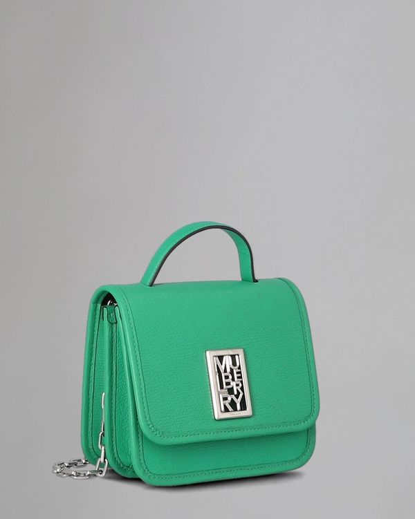 【MULBERRY】 Sadie Square Crossbody Bag Mulberry | Sadie Square | Pre-Loved | Lawn Green Silky Calf
