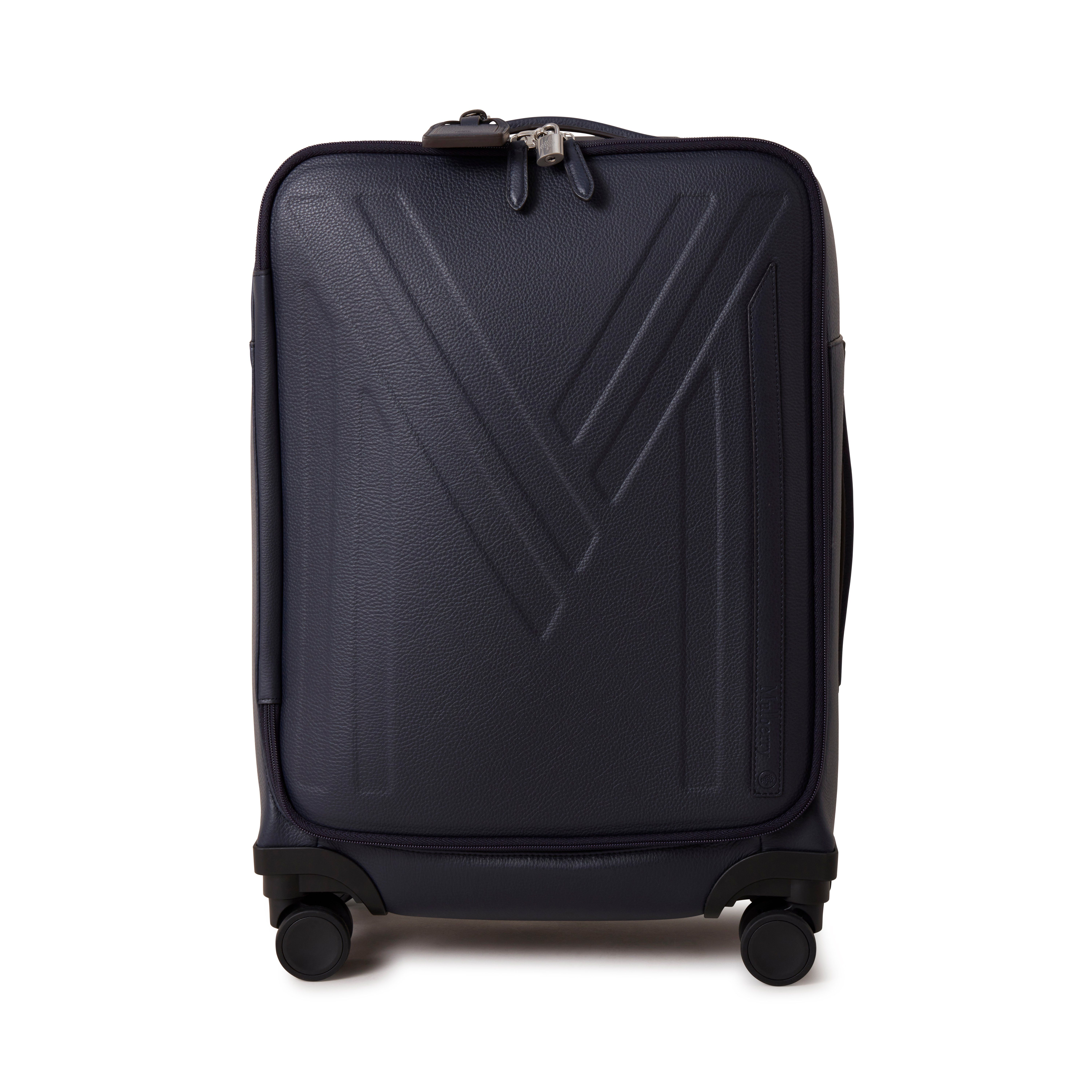 Mulberry Leather 4 Wheel Suitcase In Night Sky