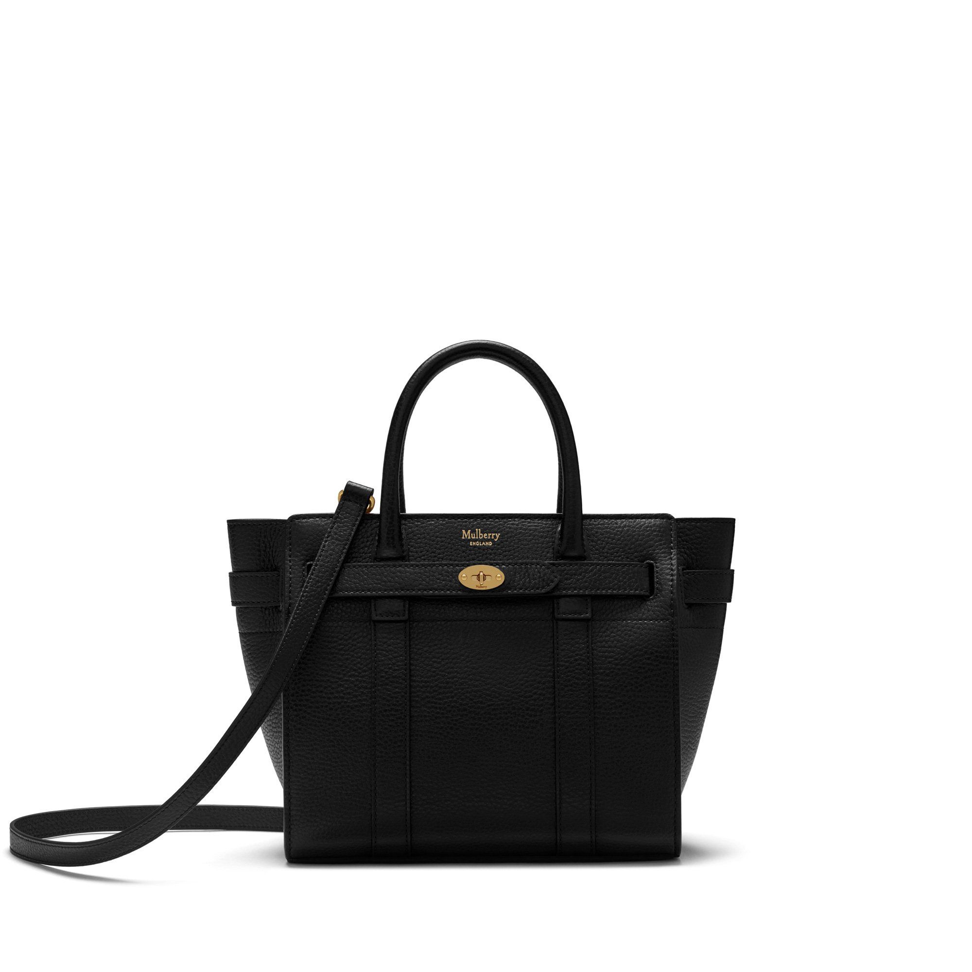 Mulberry Mini Zipped Bayswater In Black