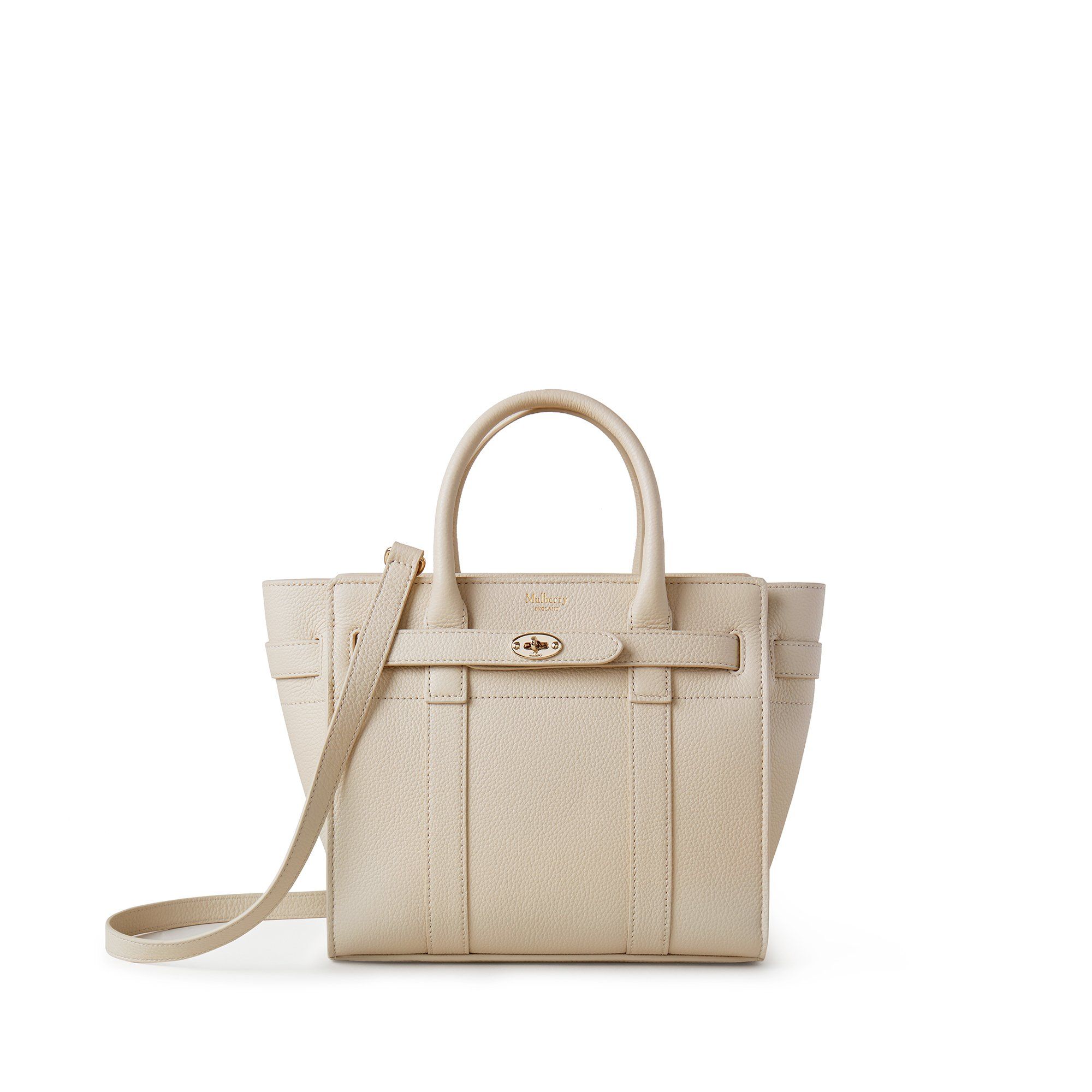 Mulberry Mini Bayswater Cross-body Bag In Chalk