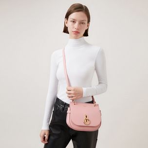 MULBERRY Small Classic Grain Micro Amberley Satchel Pink 1253345