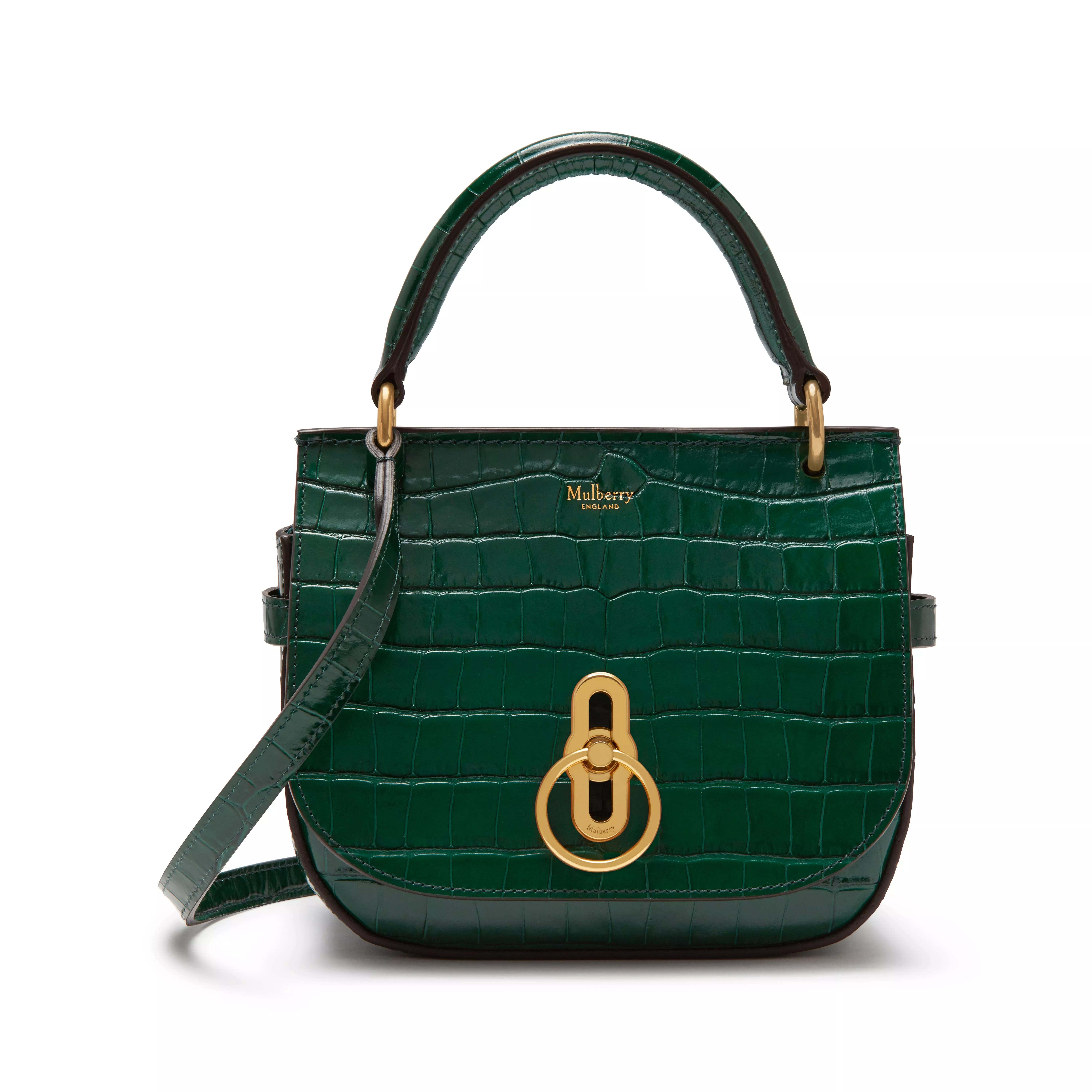 green croc handbag