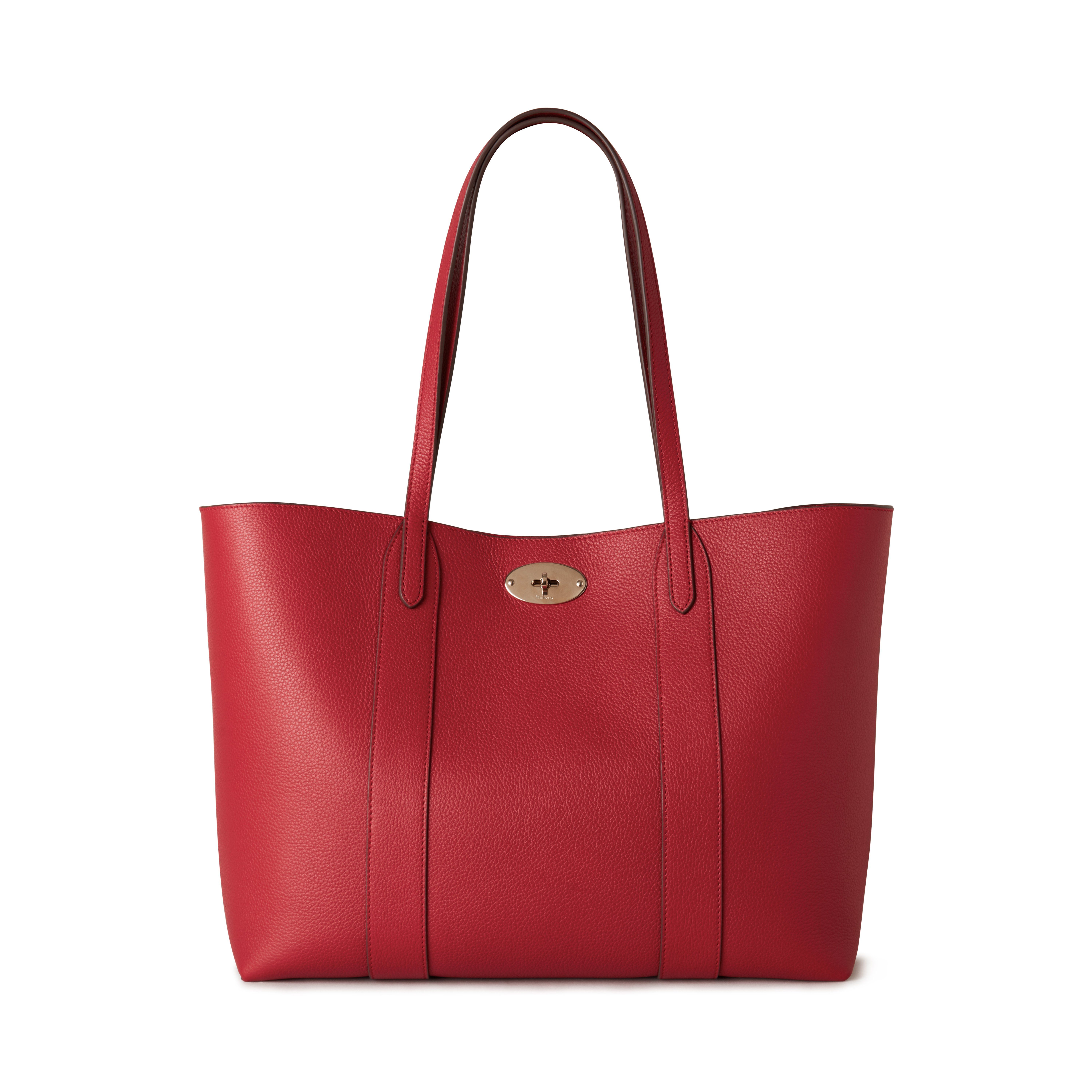 Shop Mulberry Bayswater Tote In Scarlet Red