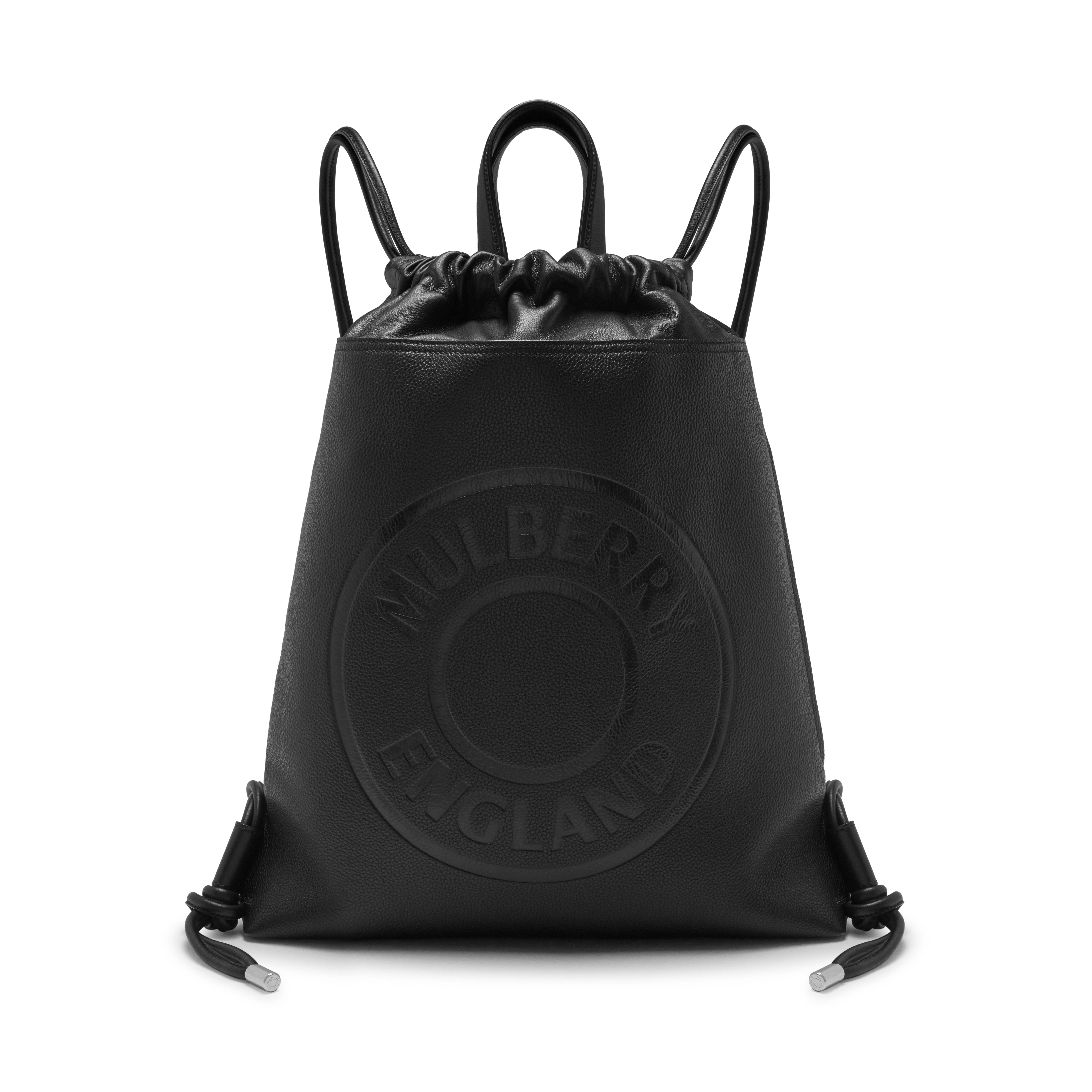 black drawstring backpack