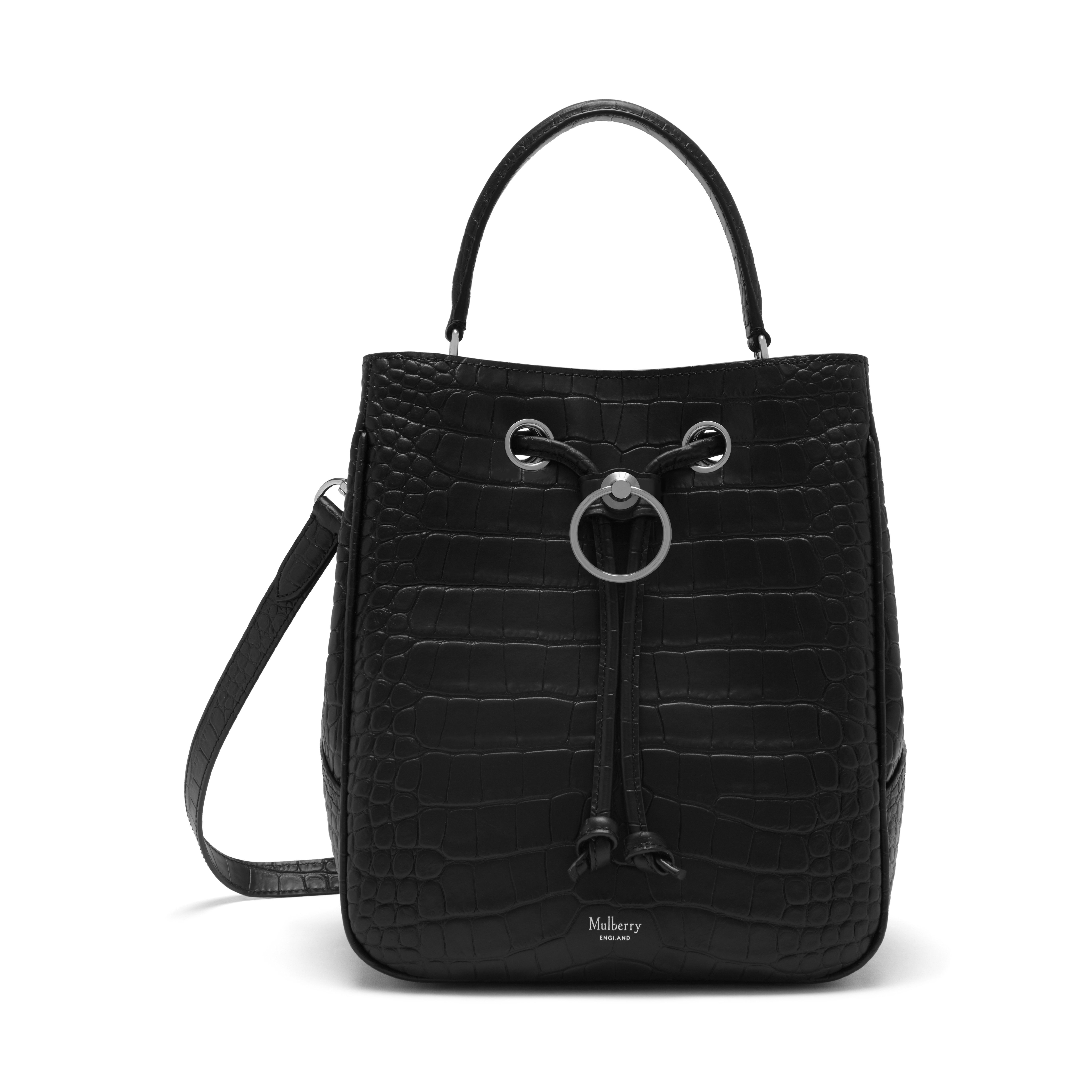 mulberry black croc bag