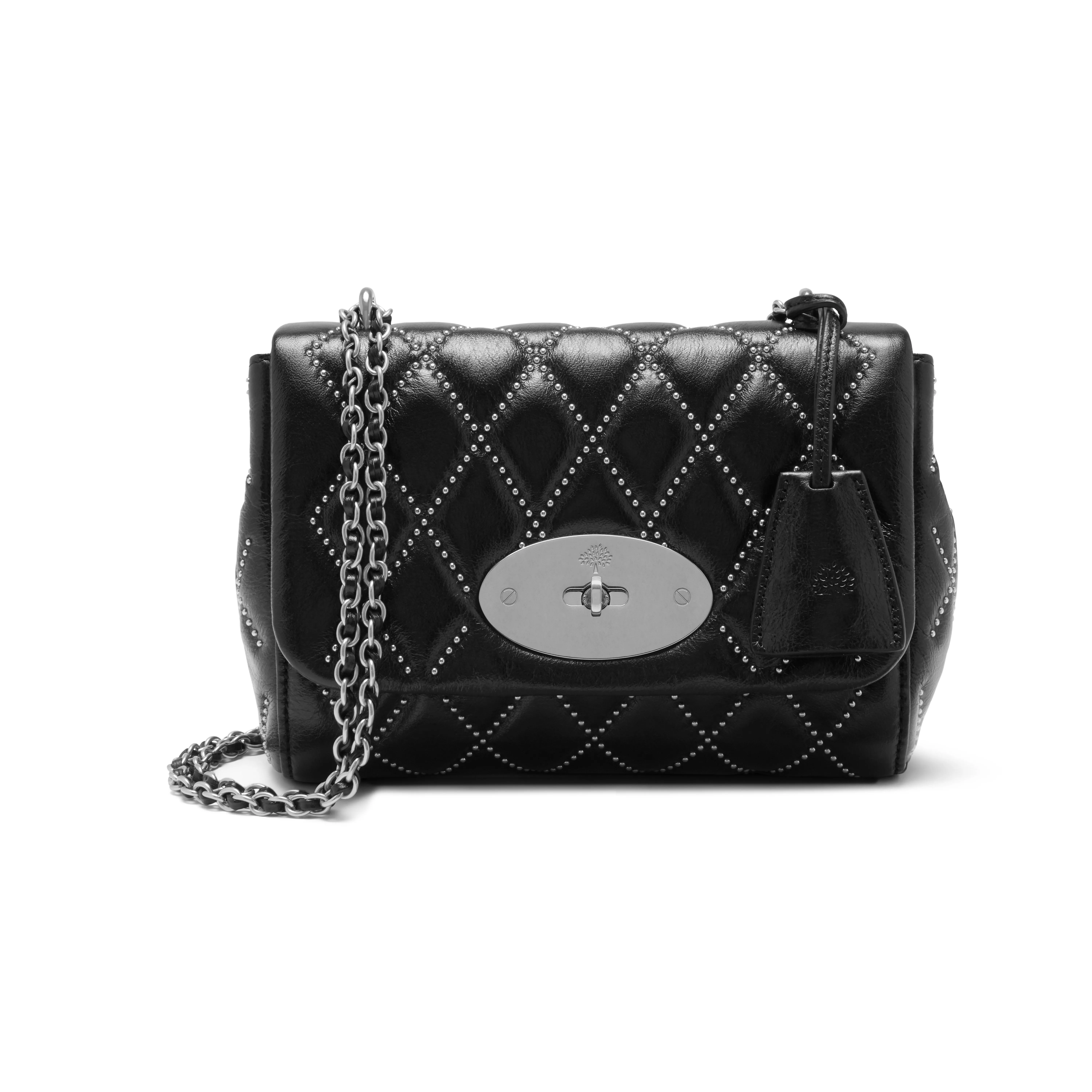 mulberry black quilted bag