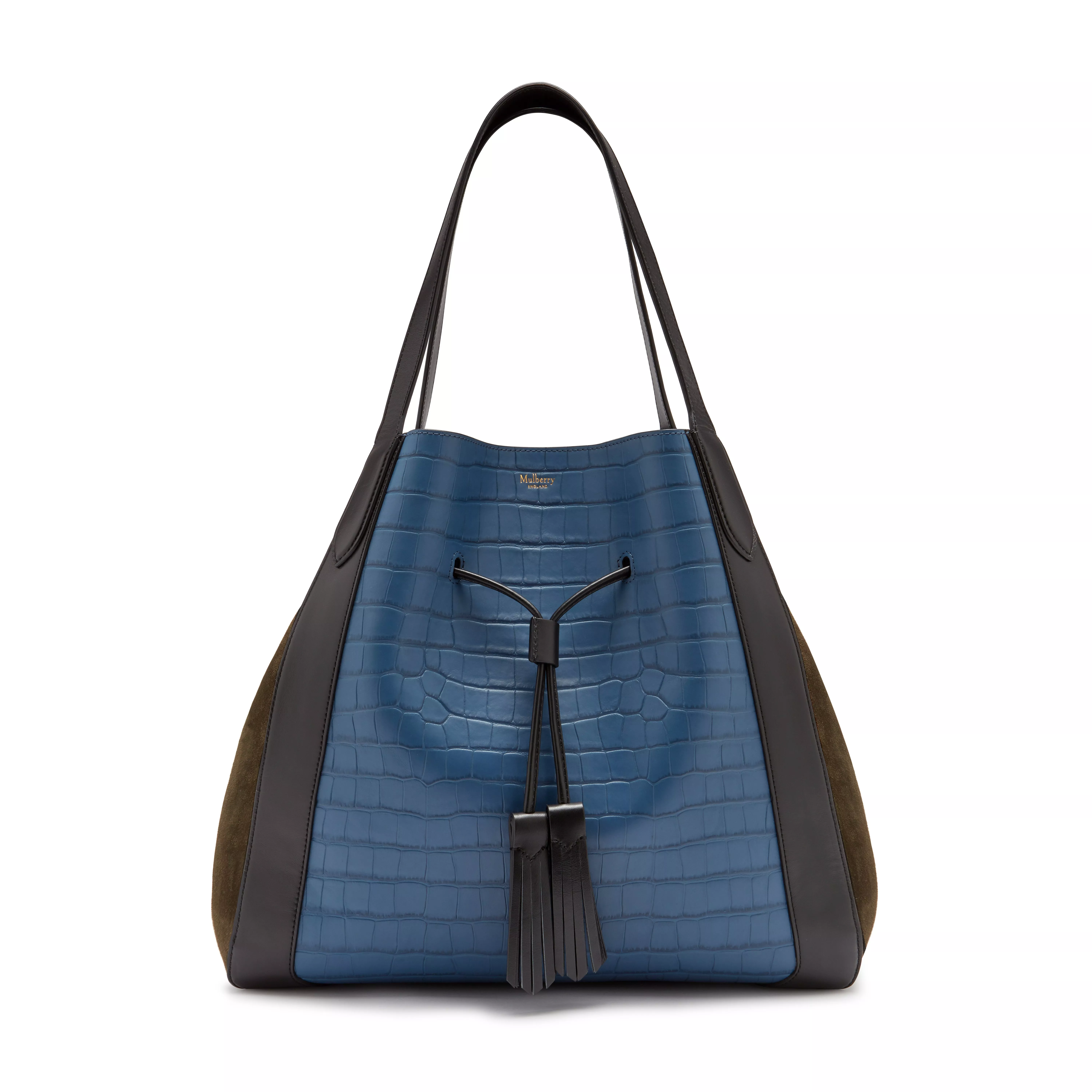 pale blue suede handbag