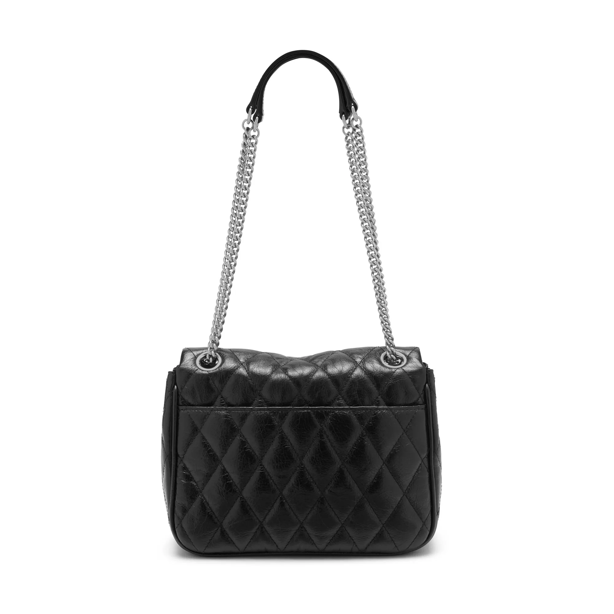 black quilted bag