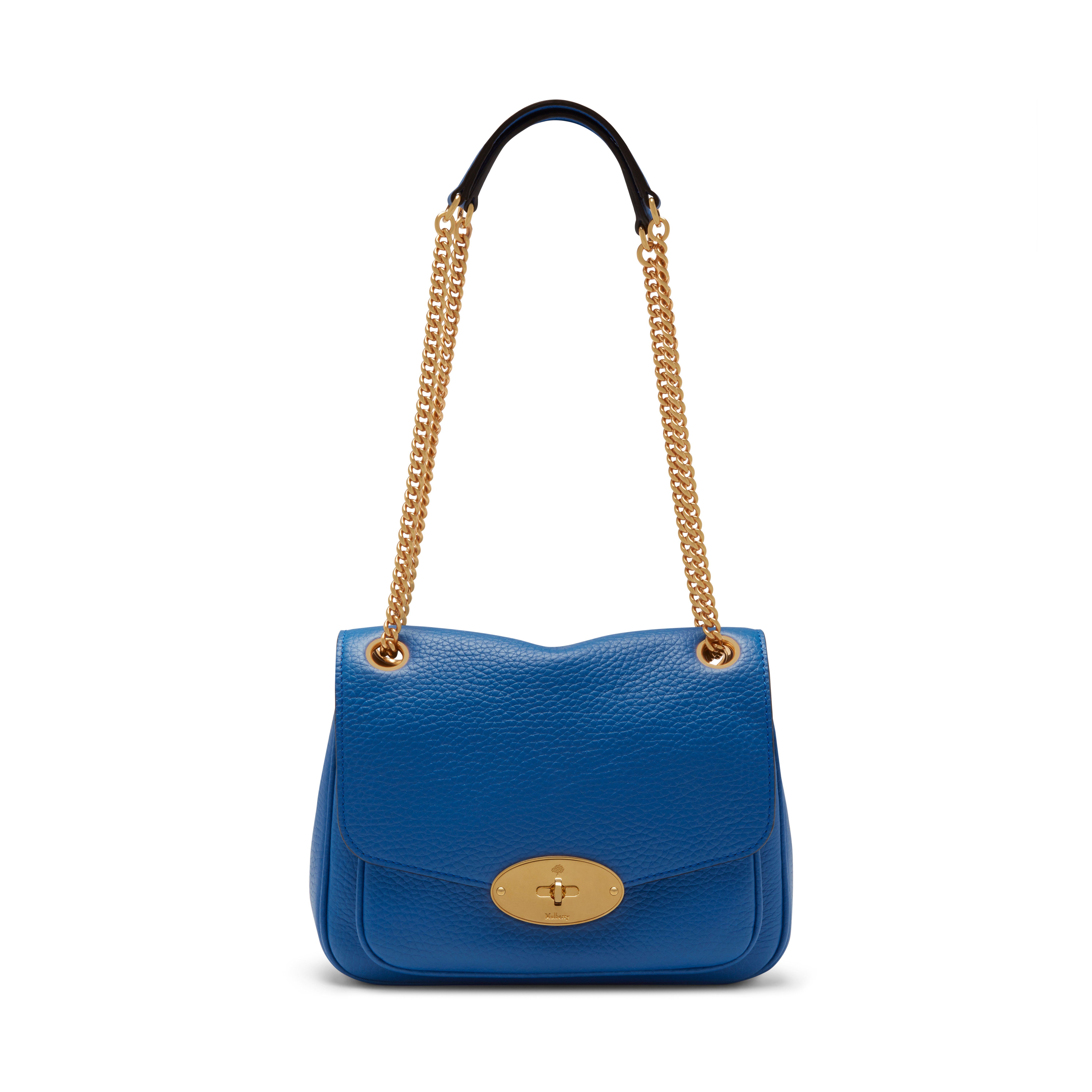 small blue shoulder bag