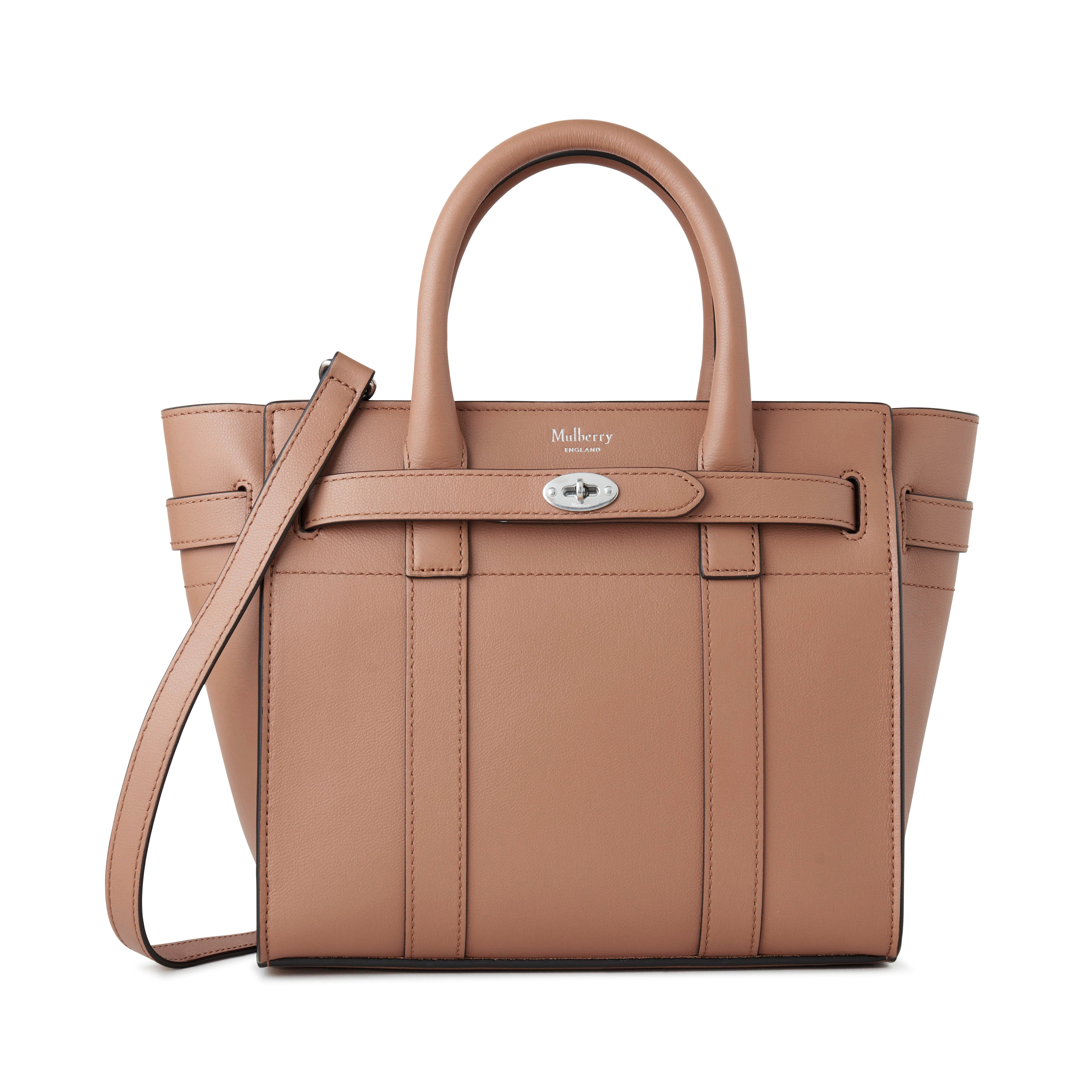 Mulberry Mini Zipped Bayswater In Sable