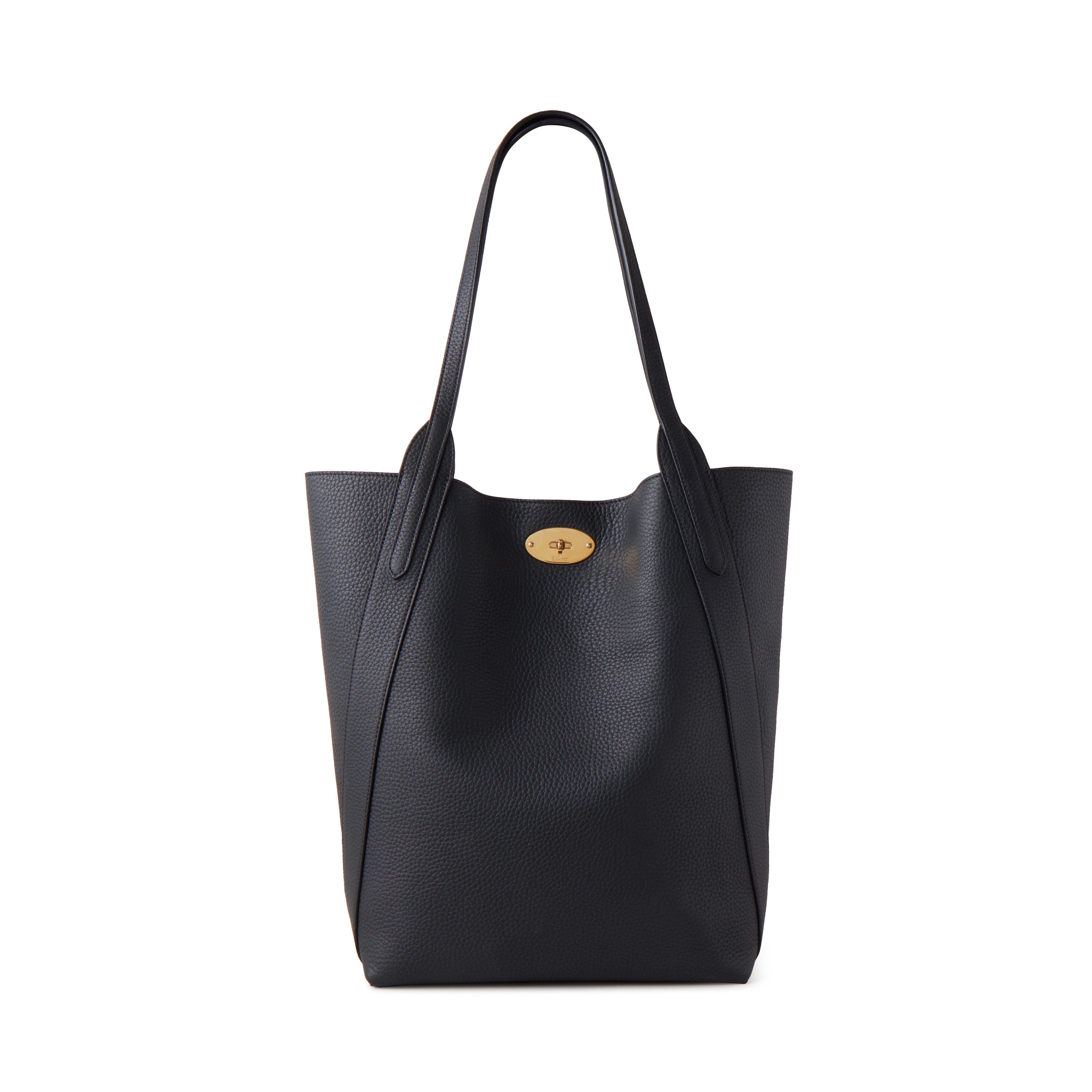 Mulberry North South Bayswater Leather Tote Bag In Black