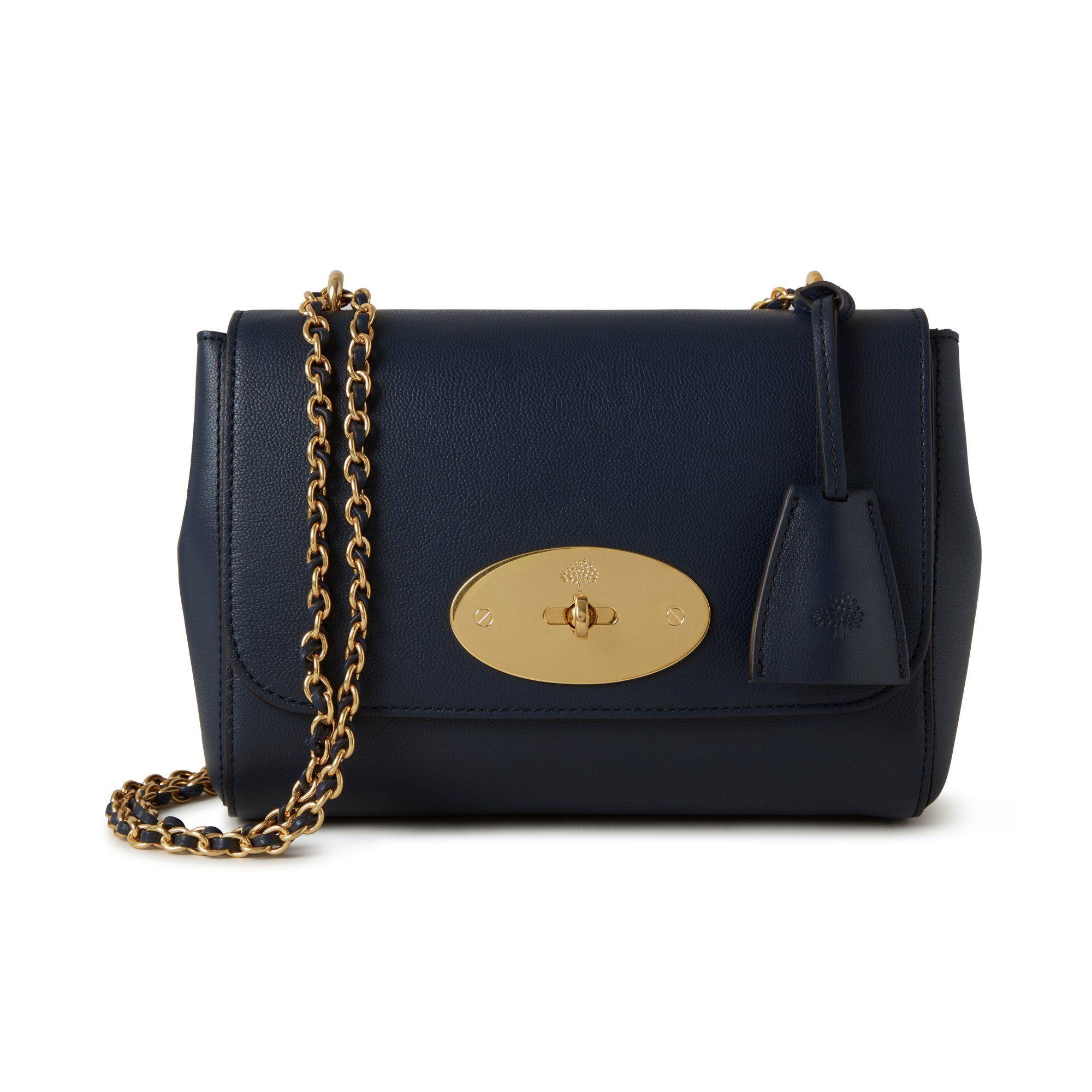 Mulberry Grained Leather Lily Shoulder Bag In Night Sky