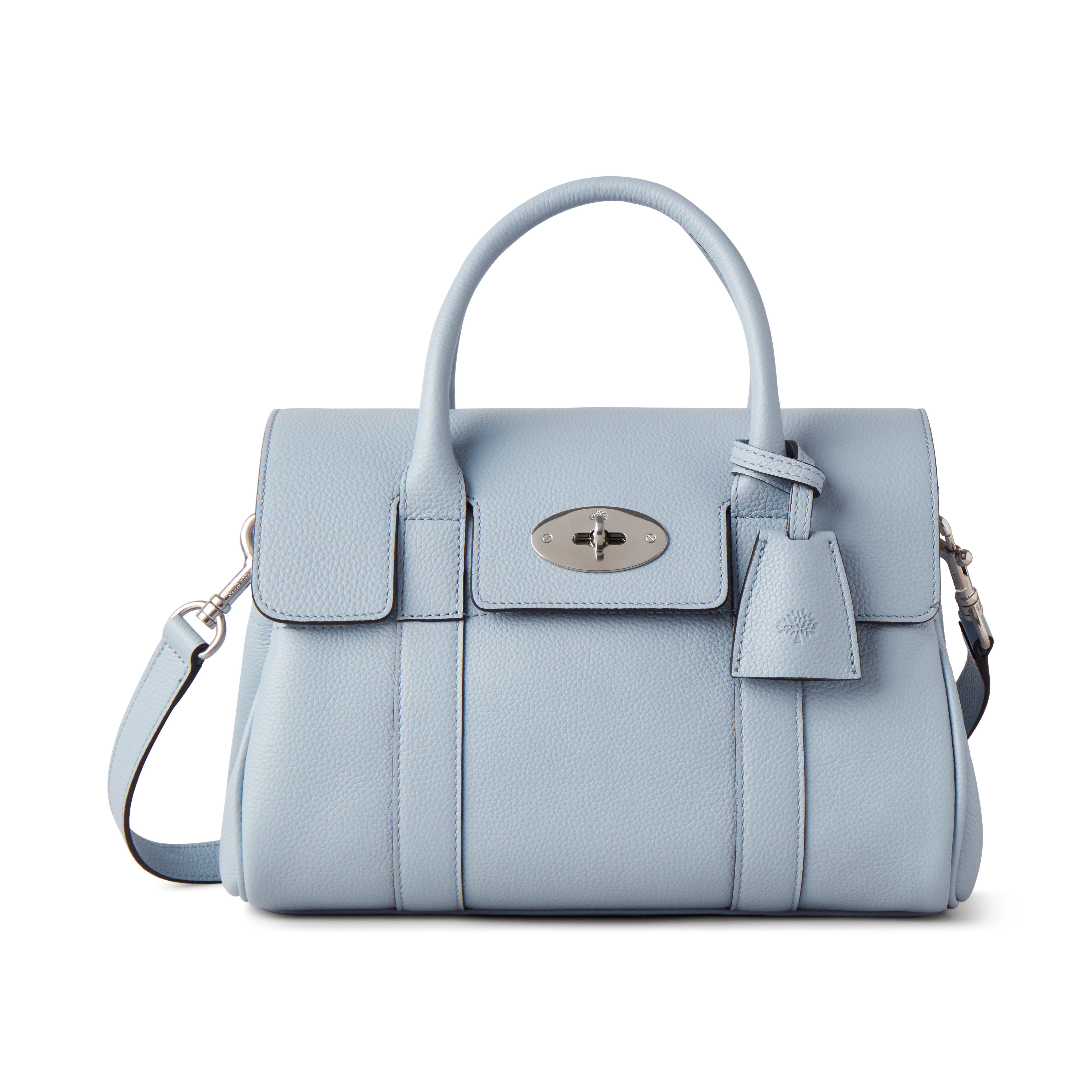 Mulberry Bayswater Satchel In Poplin Blue