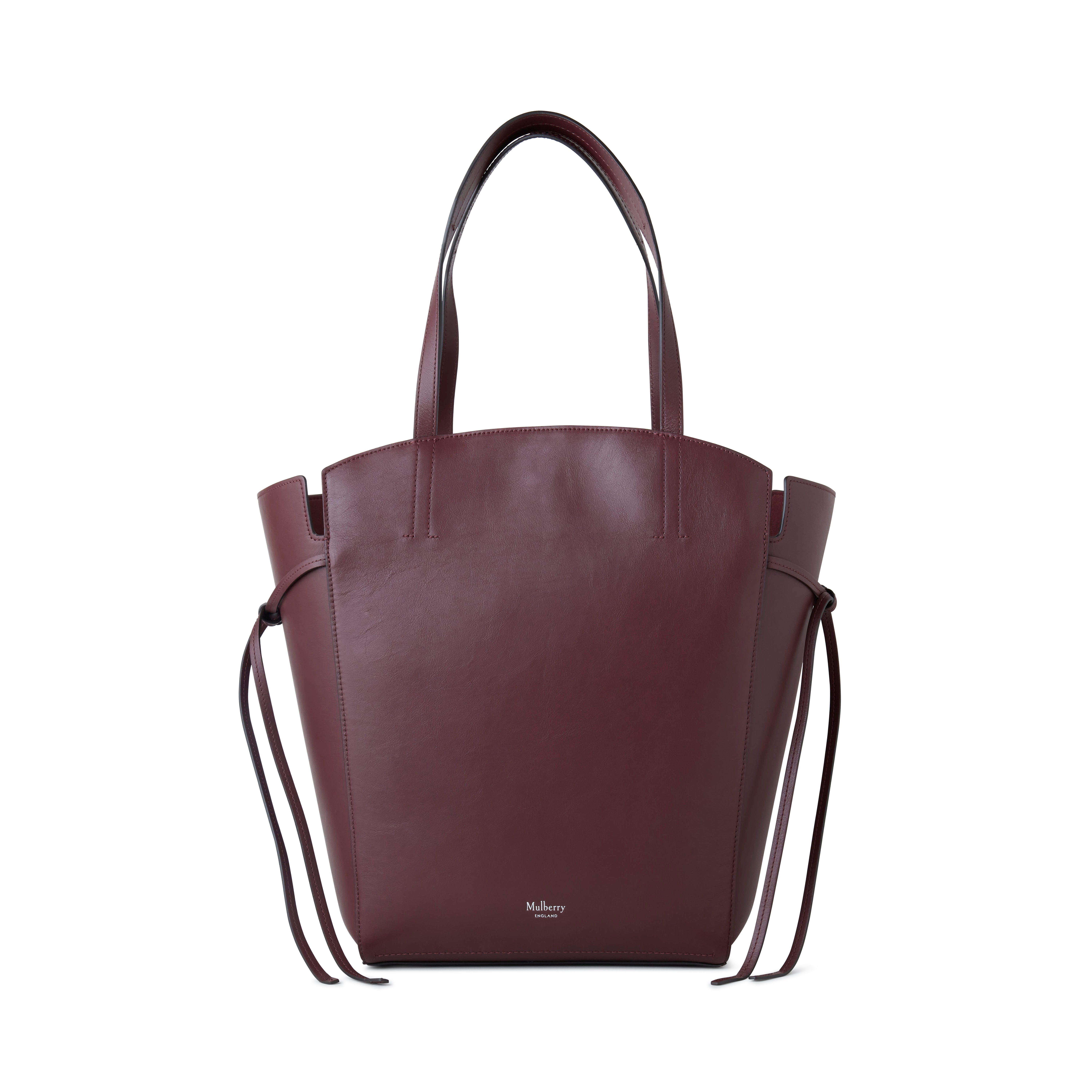 Shop Mulberry Clovelly Tote In Black Cherry