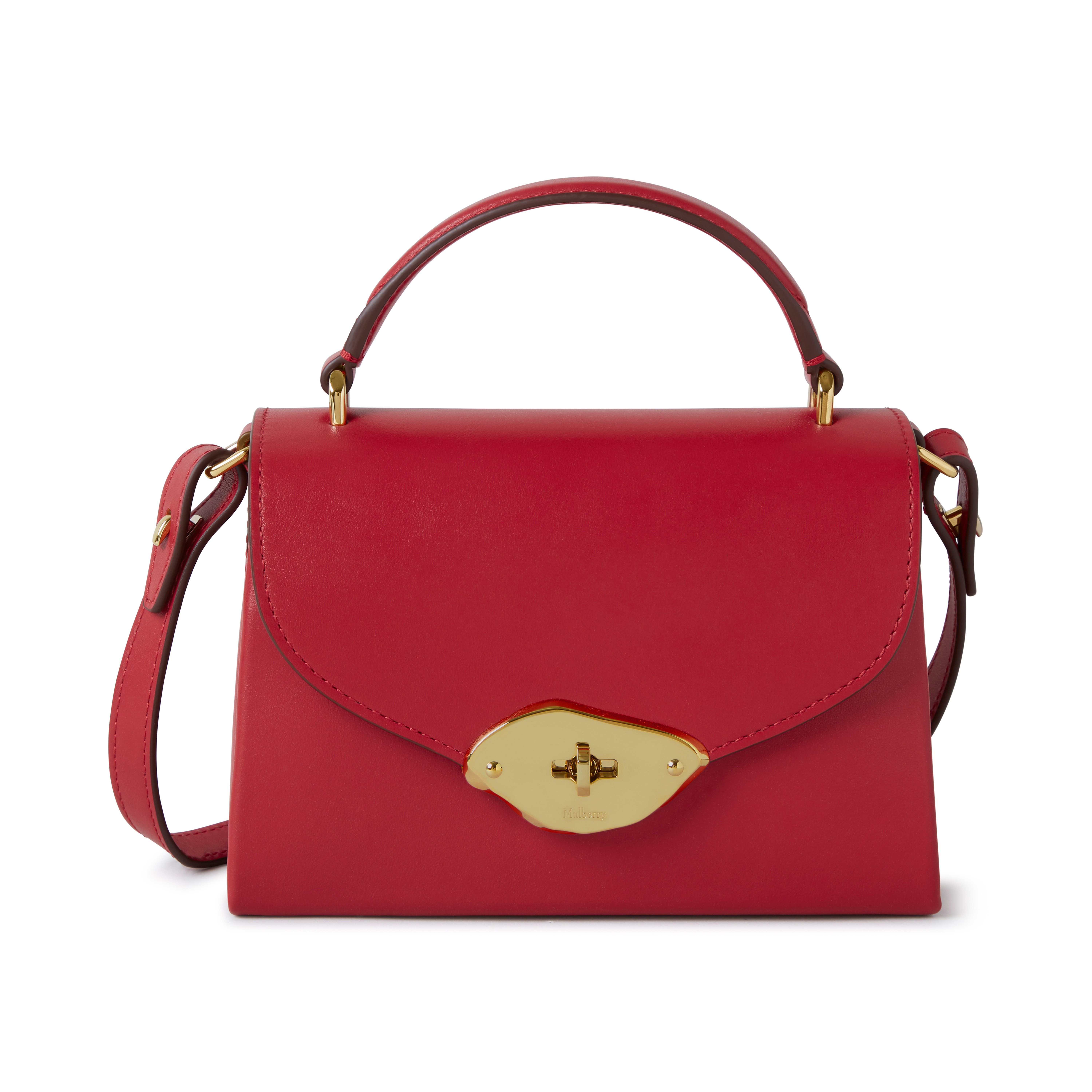 Mulberry Small Lana Top Handle Crossbody Bag In Scarlet Red