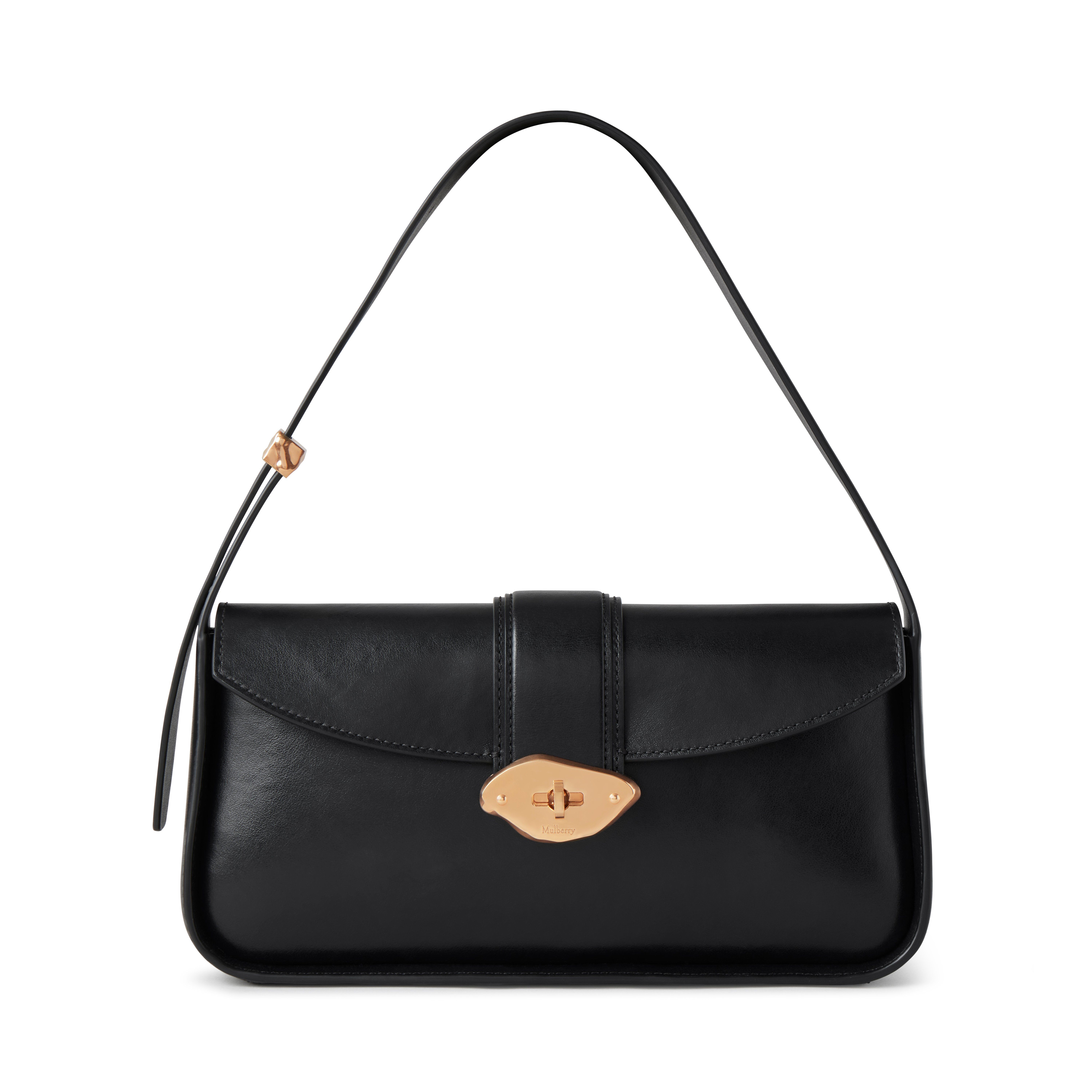 Shop Mulberry Small Lana Shoulder Bag In Black