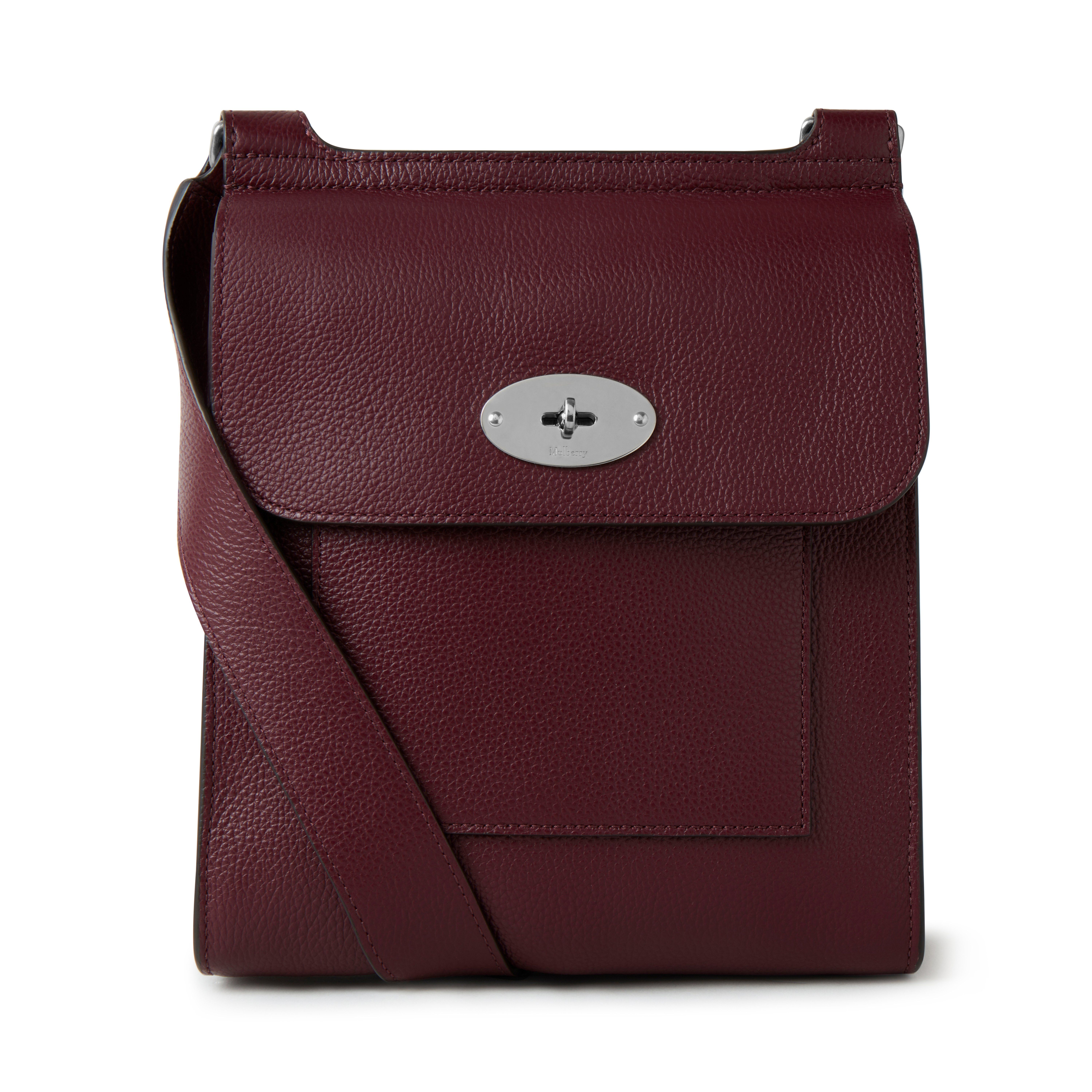 Mulberry Men's Small Antony Black Cherry