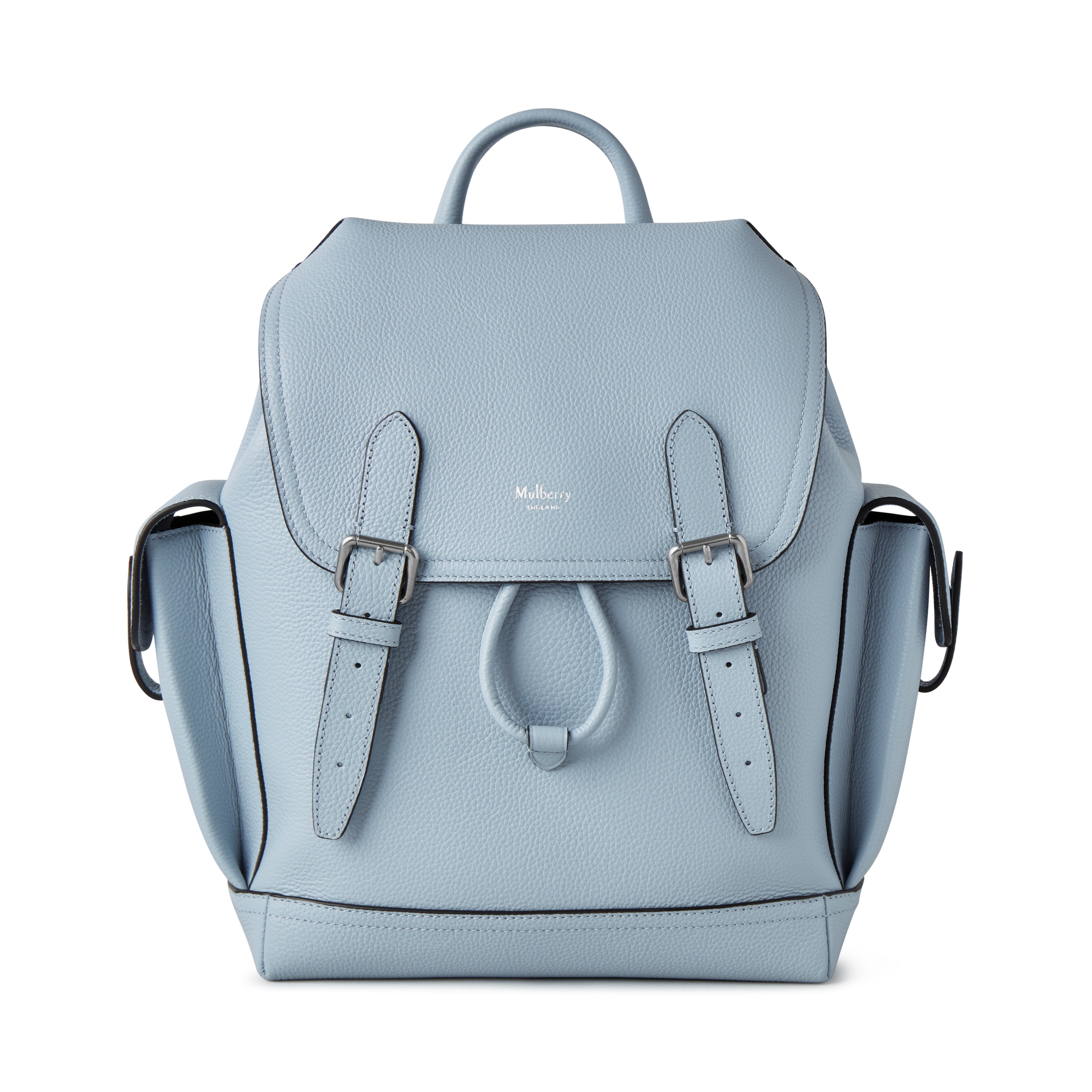 Mulberry Mini Heritage Backpack In Poplin Blue