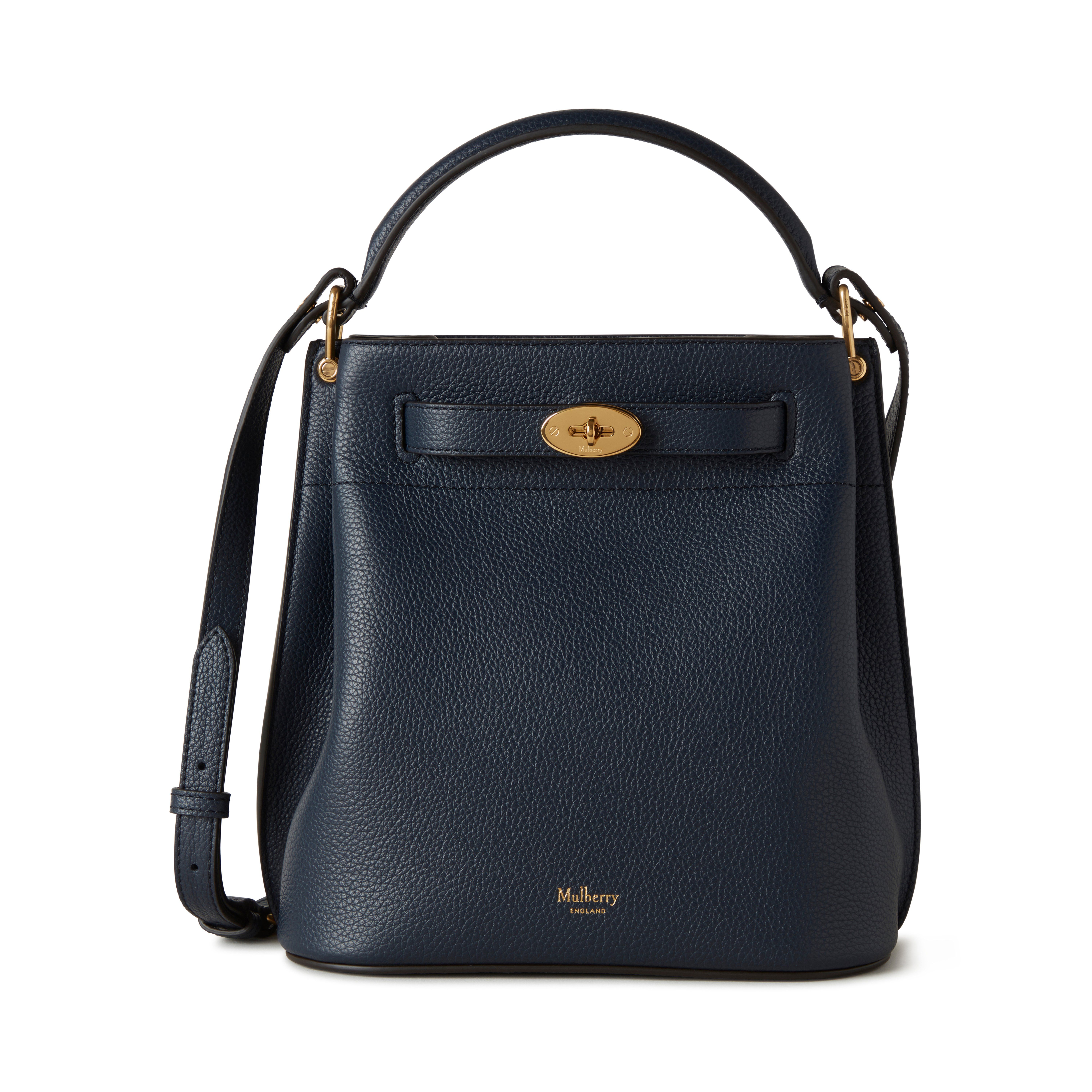 Mulberry Leather Islington Bucket Bag In Night Sky