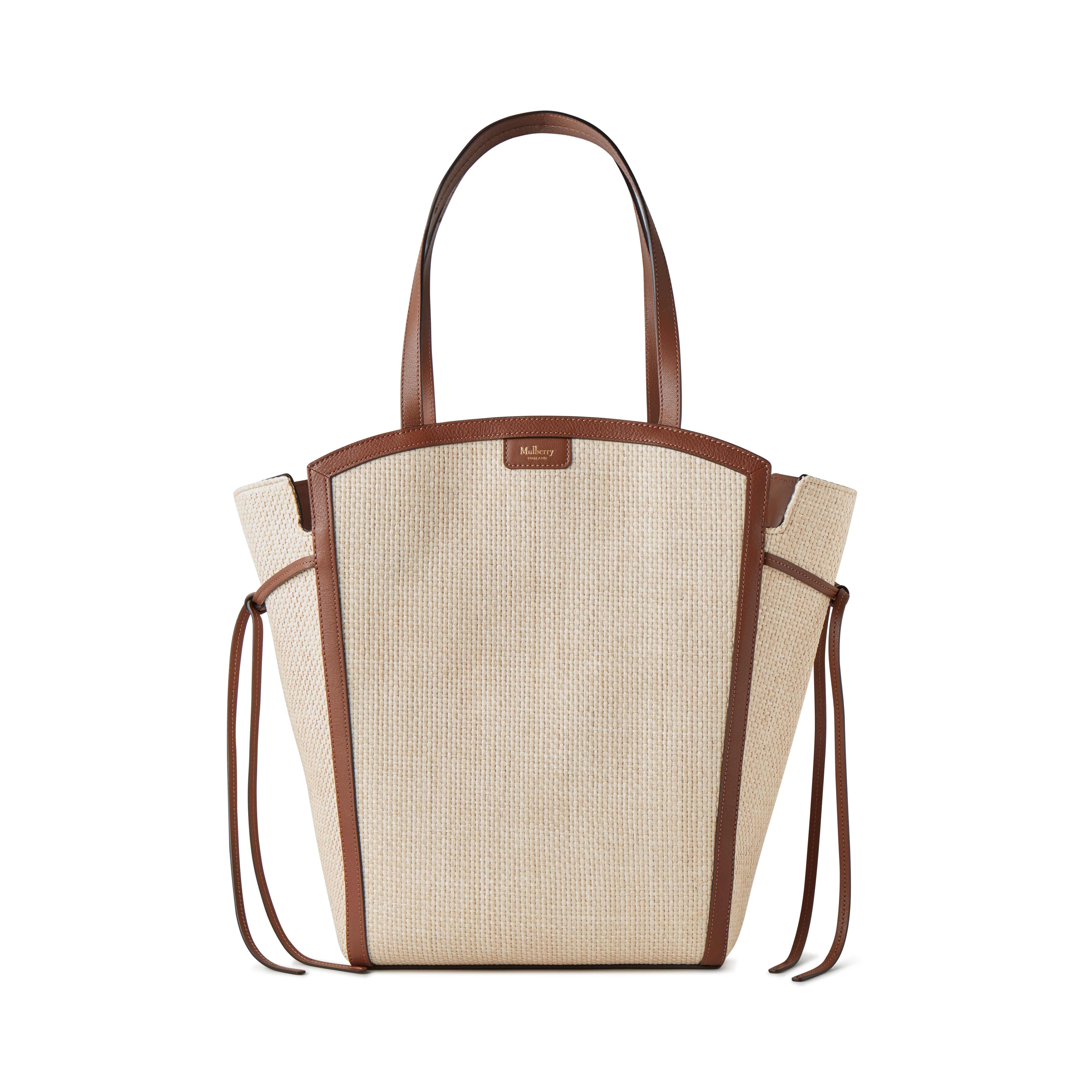 Mulberry Clovelly Tote In Ecru-bright Oak