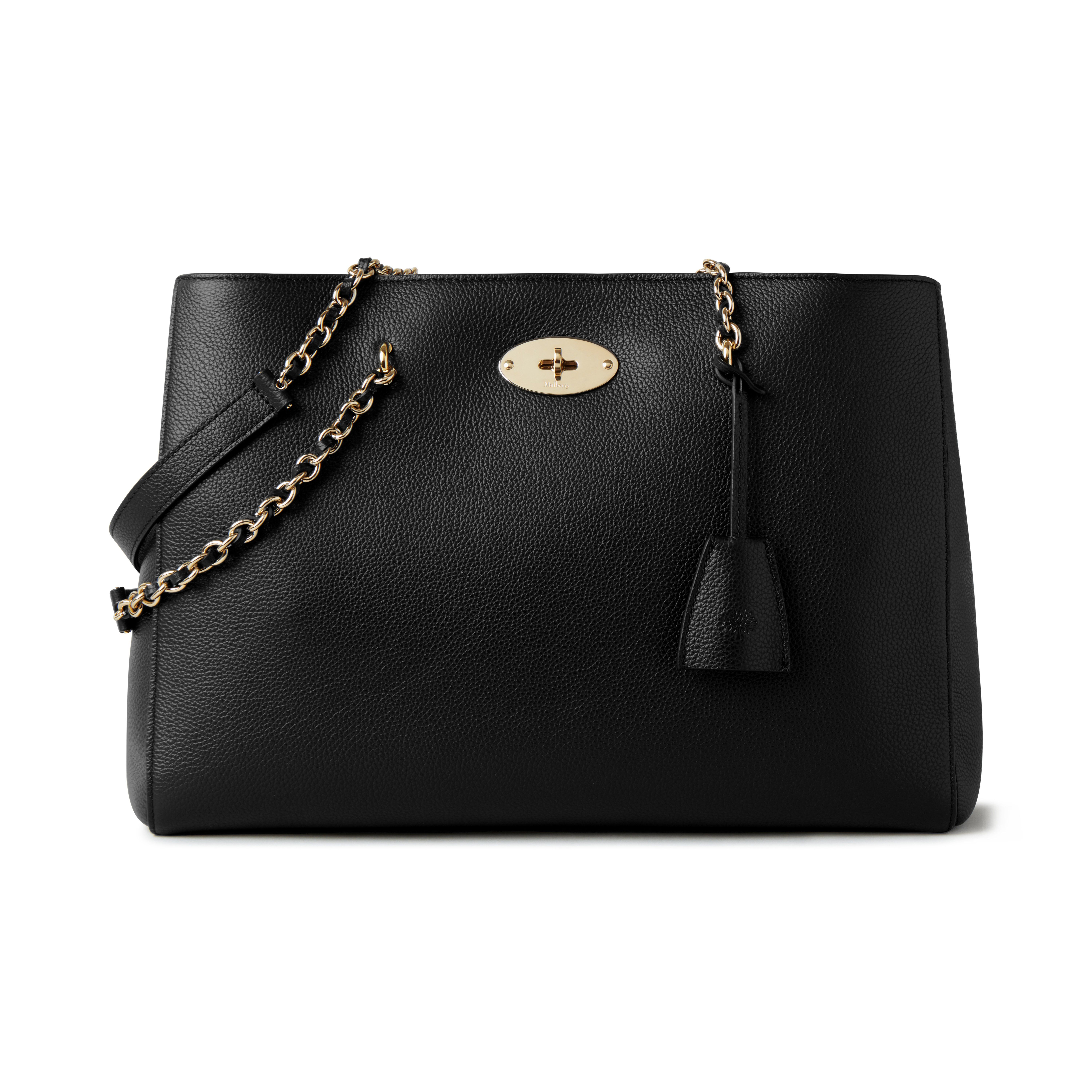 Shop Mulberry Lily Chain Tote In Black