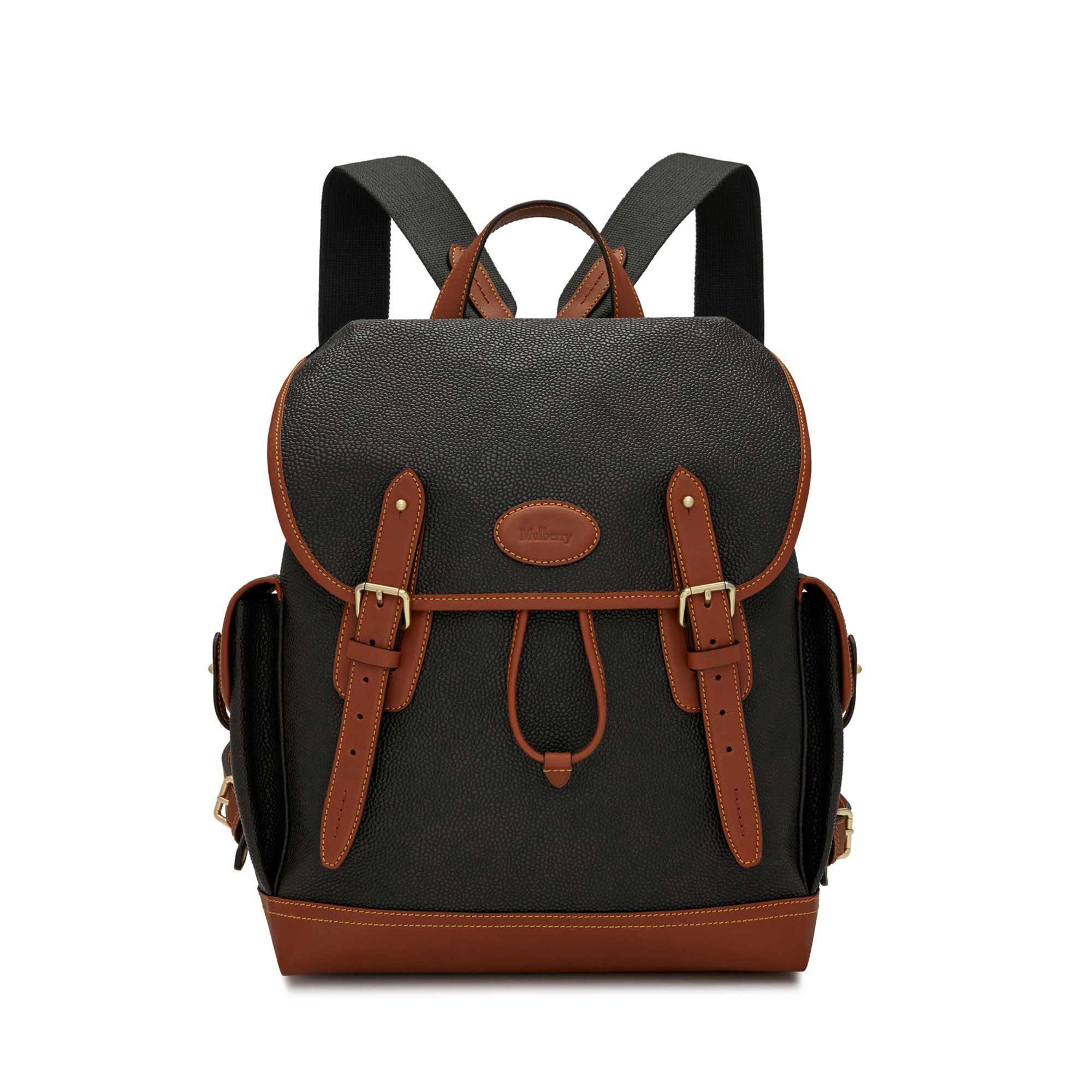 Mulberry Men's Heritage Backpack Black-Cognac