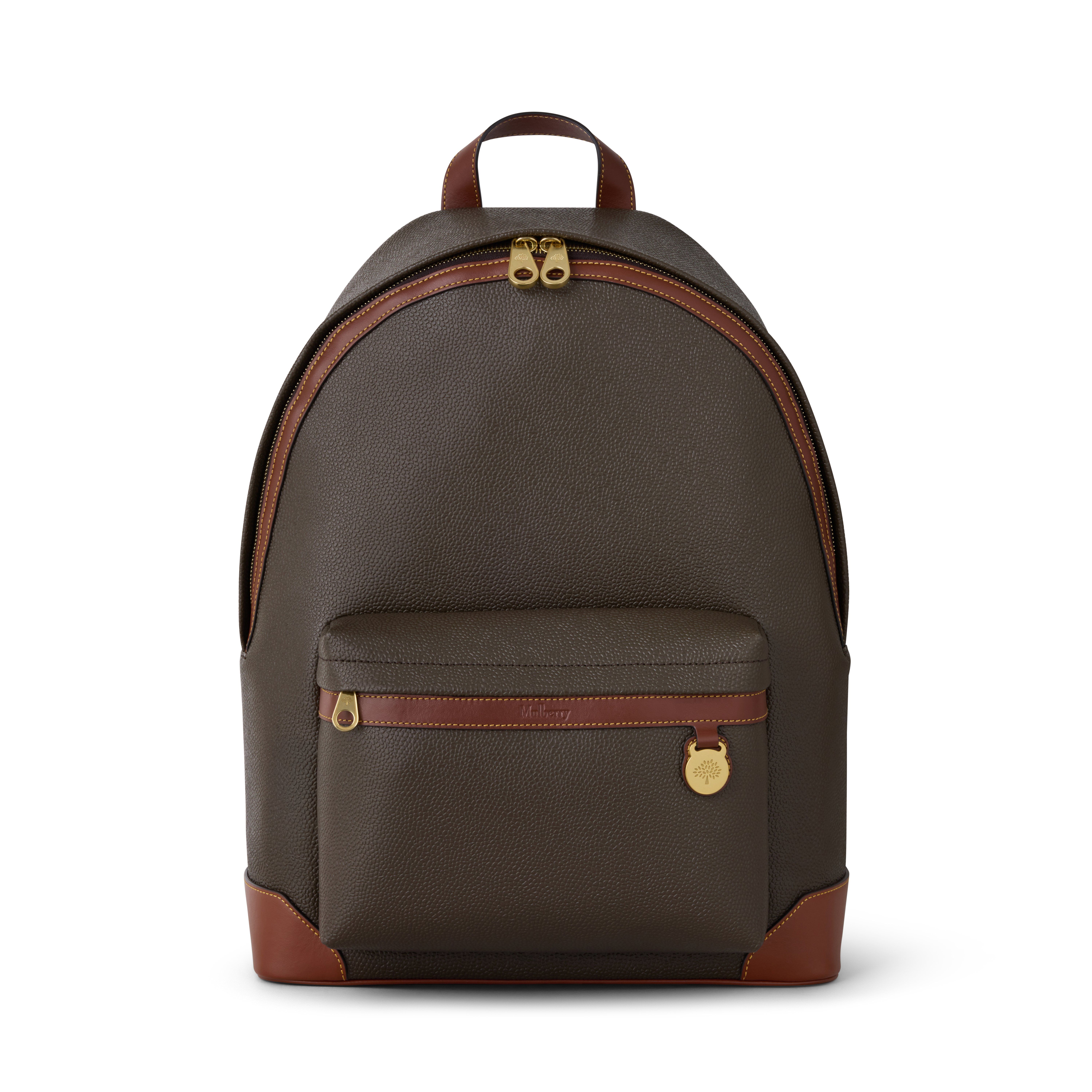 Mulberry Men's Heritage Zipped Backpack Mole-Cognac