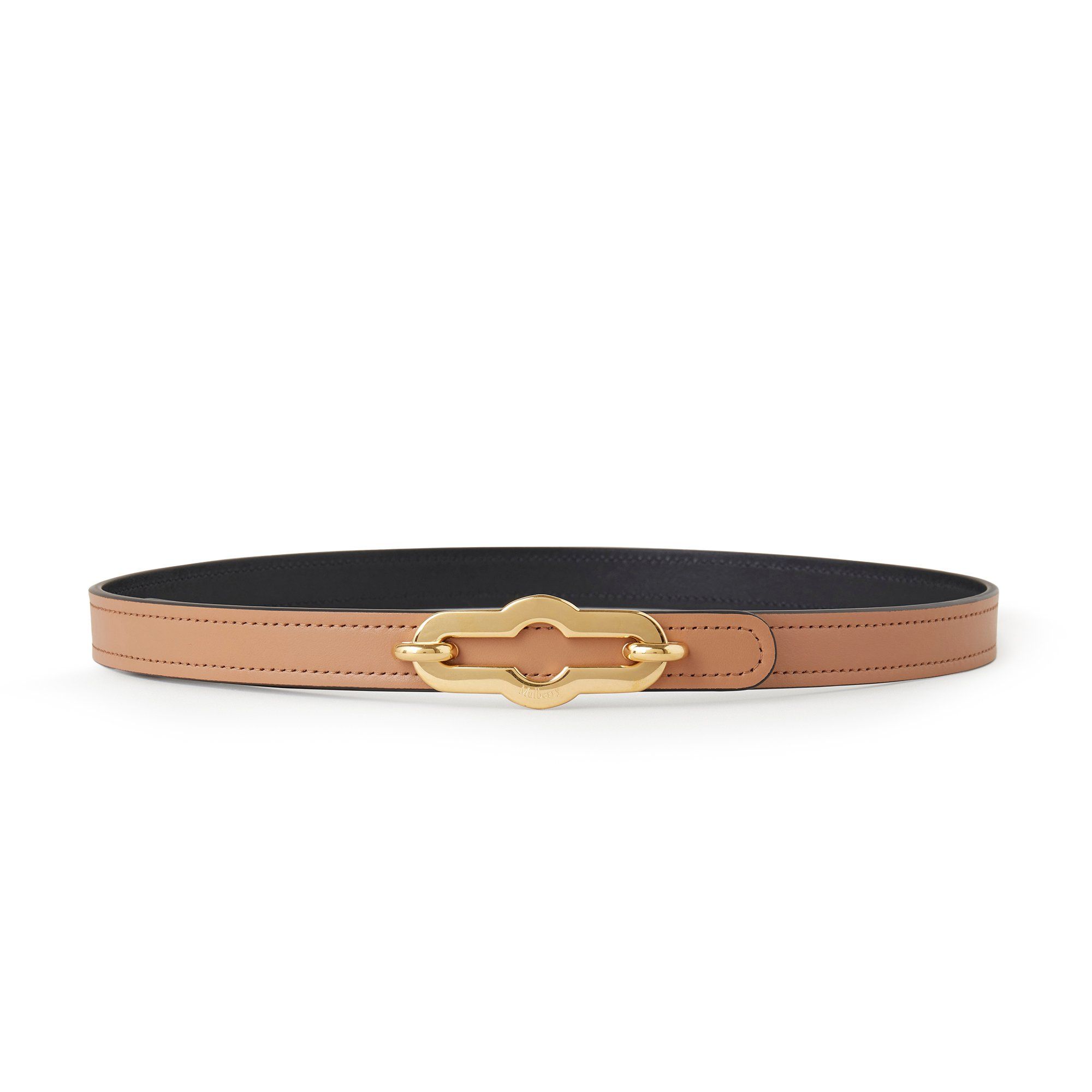 Mulberry Pimlico Reversible Thin Belt In Black-sable