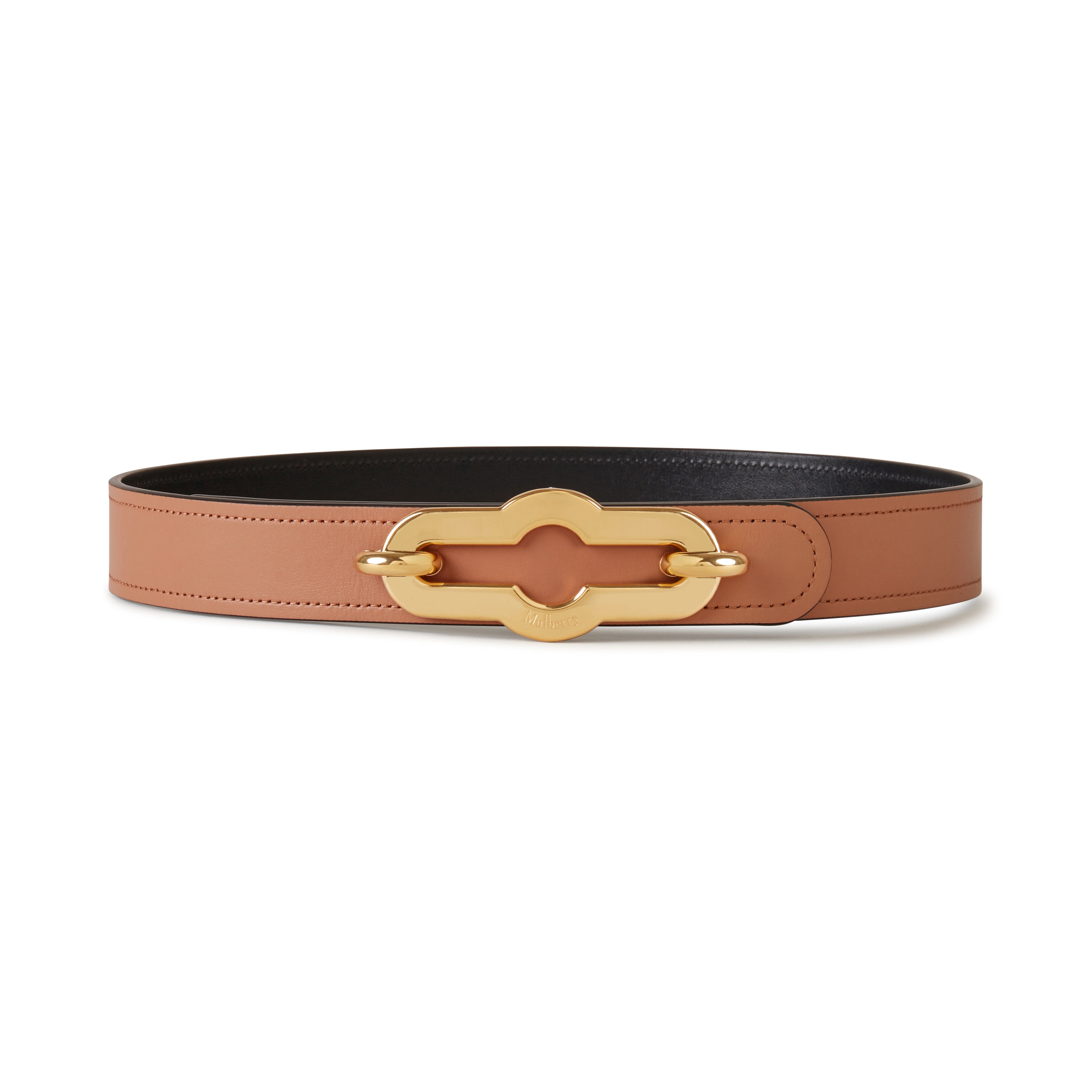 Shop Mulberry Pimlico Reversible Belt In Black-sable